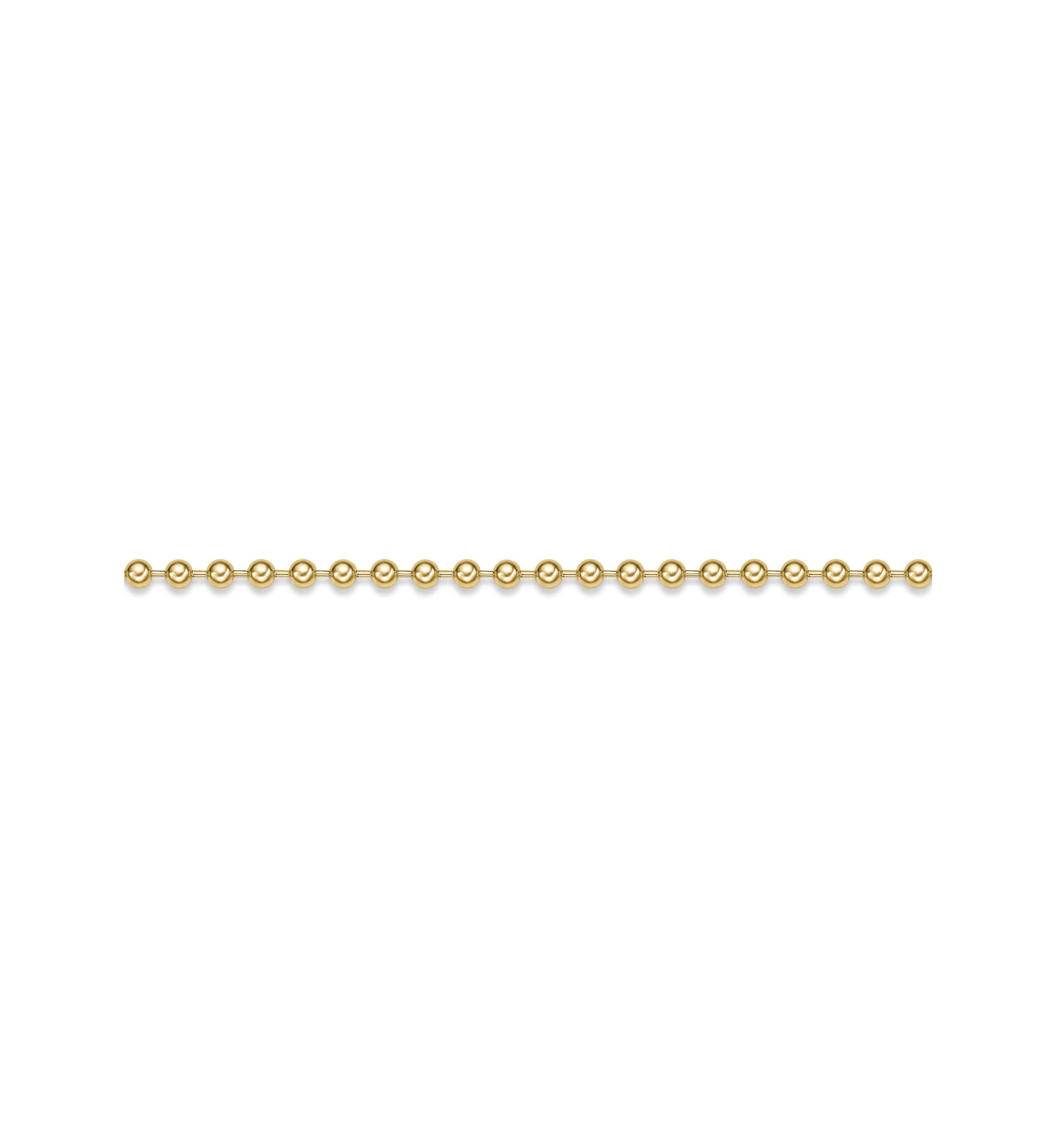 Stainless Steel 6MM Bead Chain Necklace with Goldtone IP