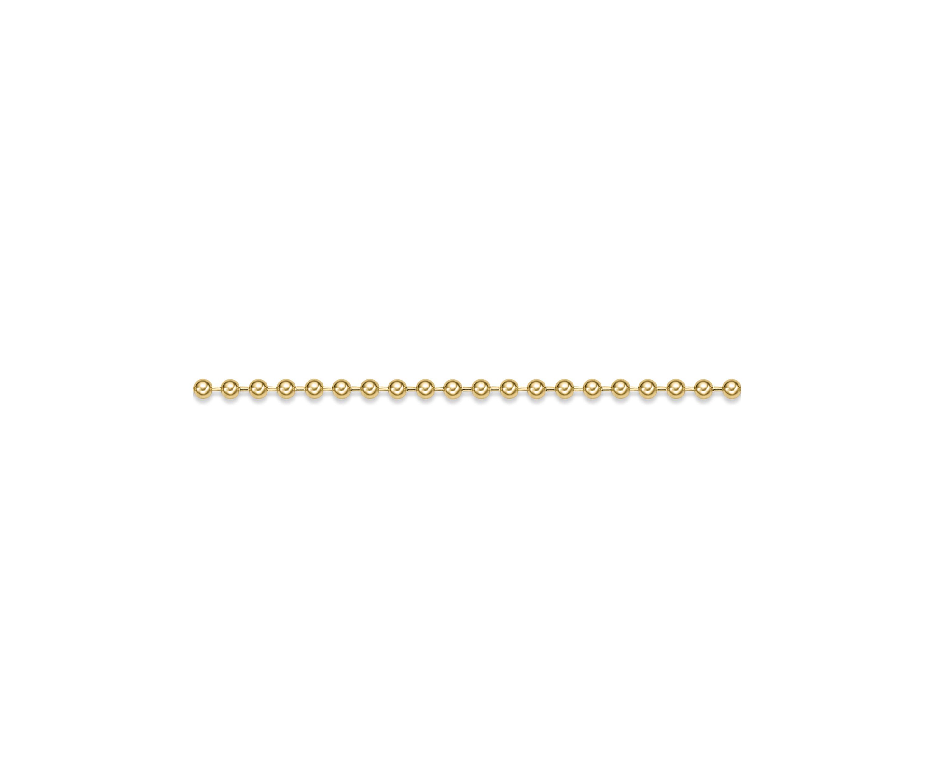 Stainless Steel 6MM Bead Chain Necklace with Goldtone IP