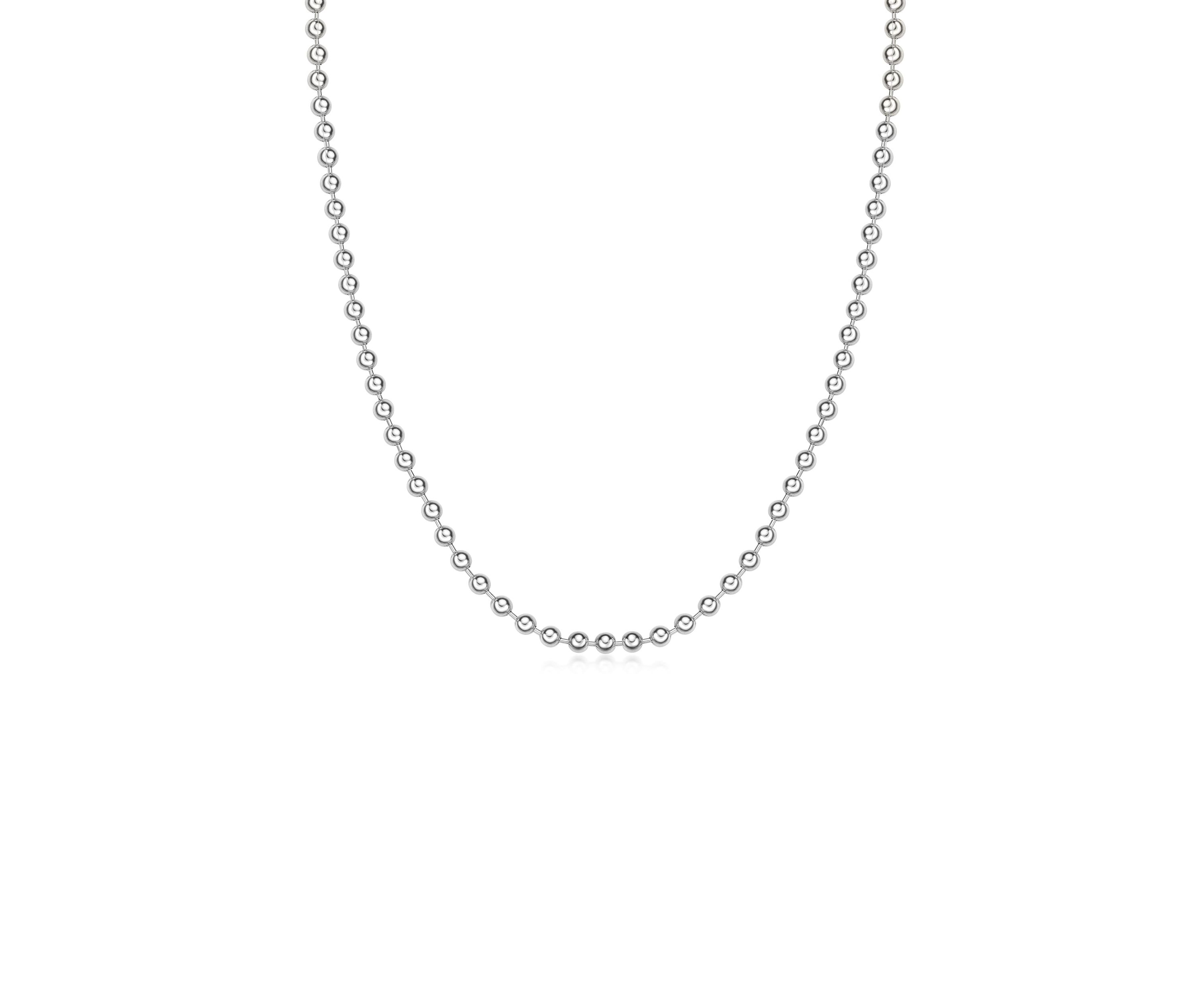 Stainless Steel 4MM Bead Chain Necklace