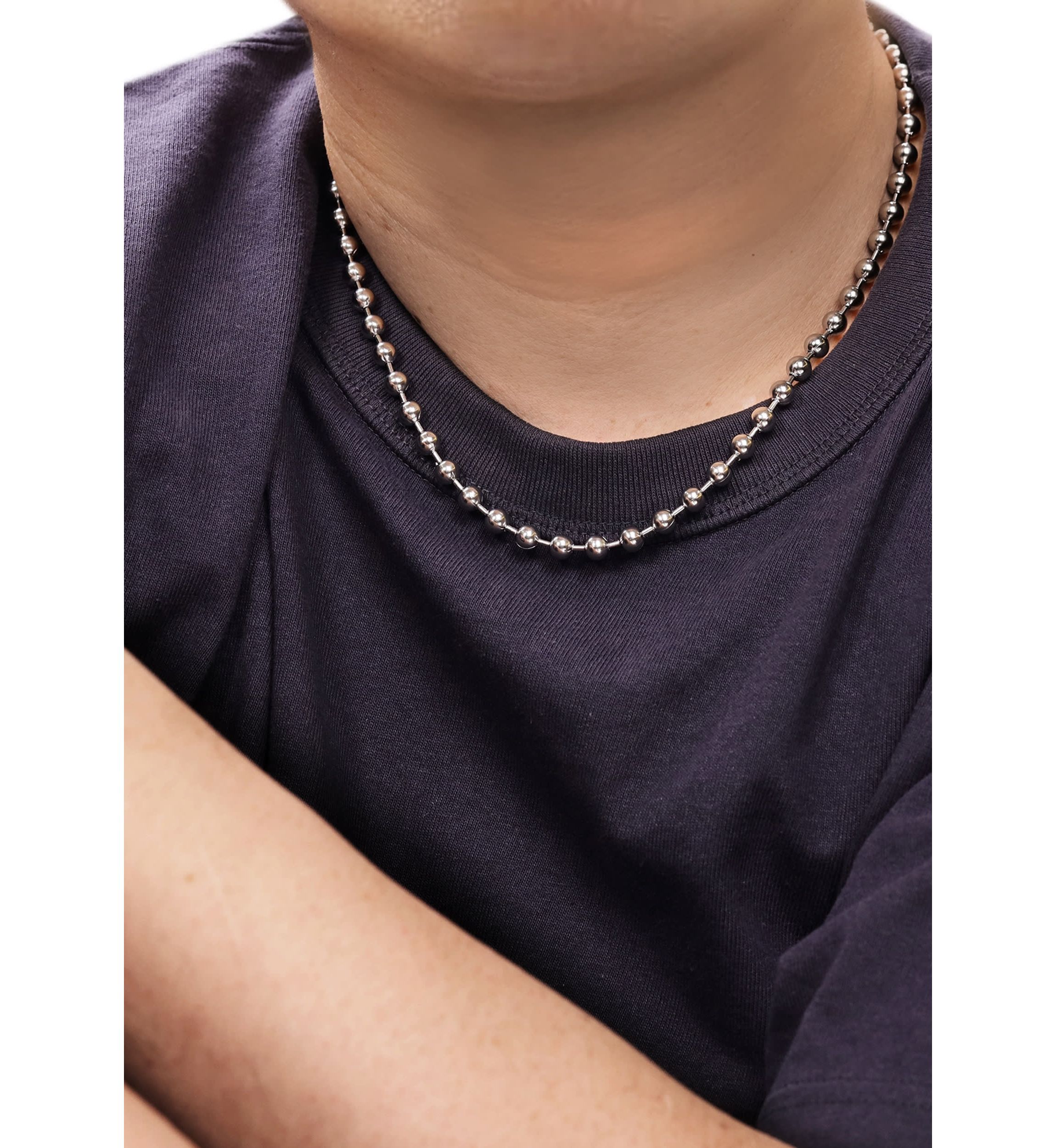 Stainless Steel 6MM Bead Chain Necklace