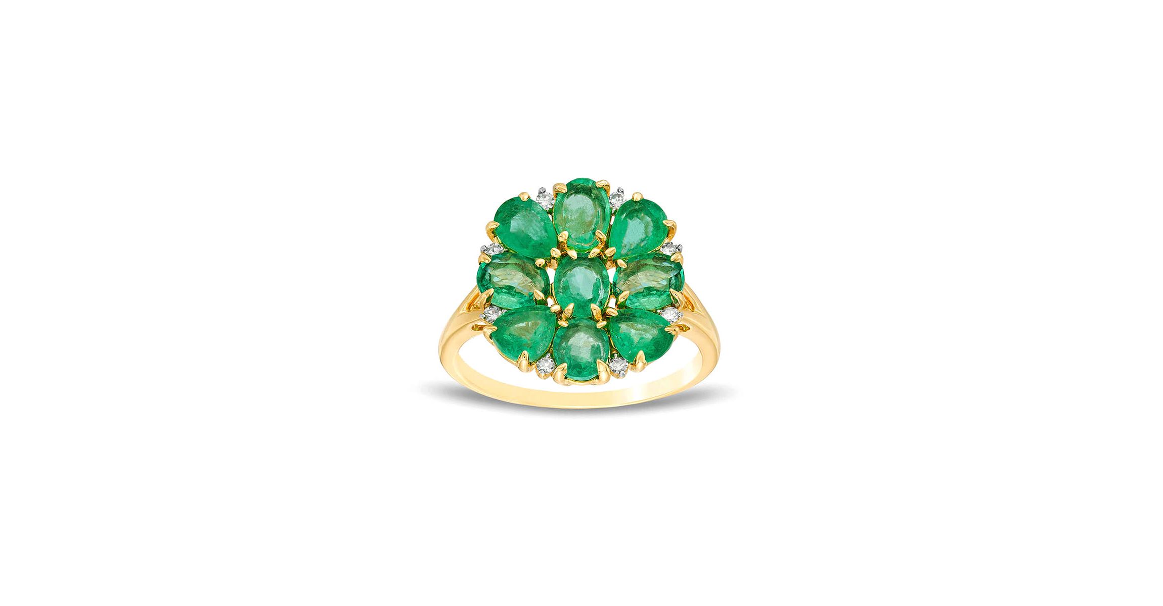 2 3/4 ct. t.w. Emerald and Diamond Accent Ring in 10K Gold