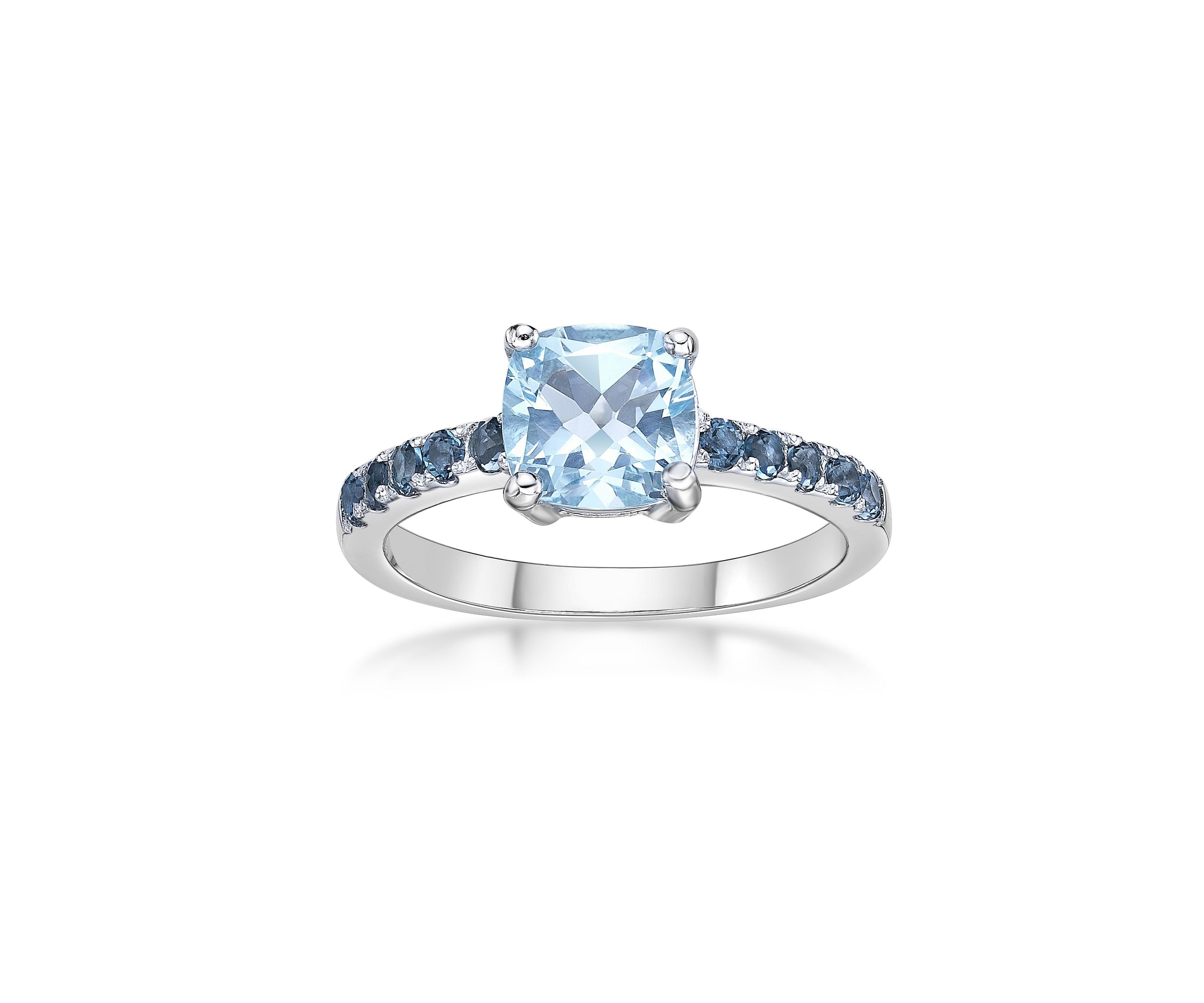 2 1/3 ct. t.w. Blue Topaz and London Blue Topaz Ring in Sterling Silver