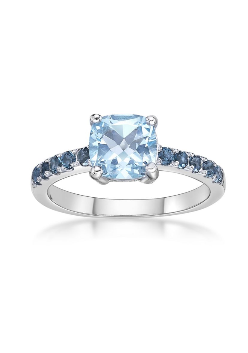 2 1/3 ct. t.w. Blue Topaz and London Blue Topaz Ring in Sterling Silver