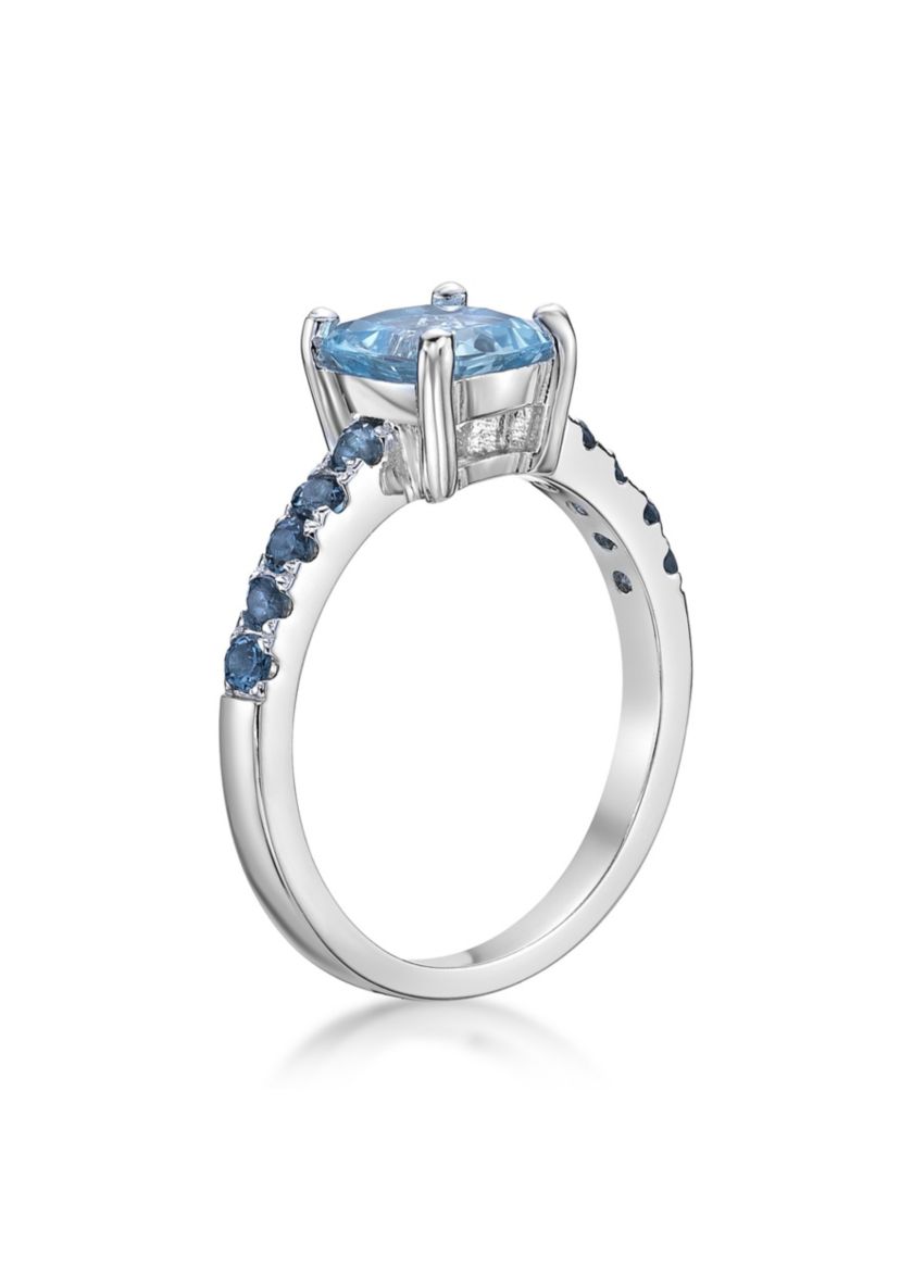2 1/3 ct. t.w. Blue Topaz and London Blue Topaz Ring in Sterling Silver