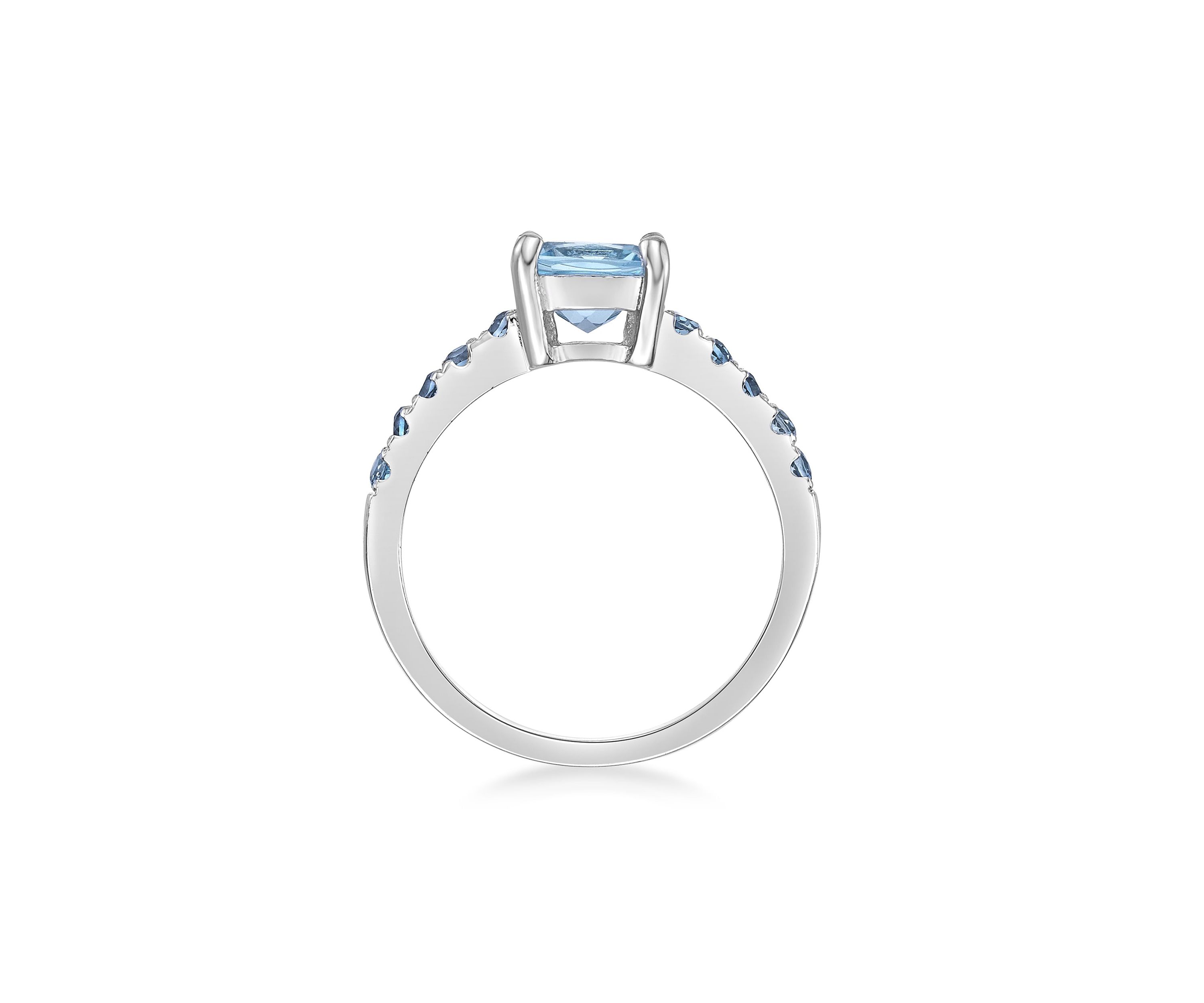 2 1/3 ct. t.w. Blue Topaz and London Blue Topaz Ring in Sterling Silver