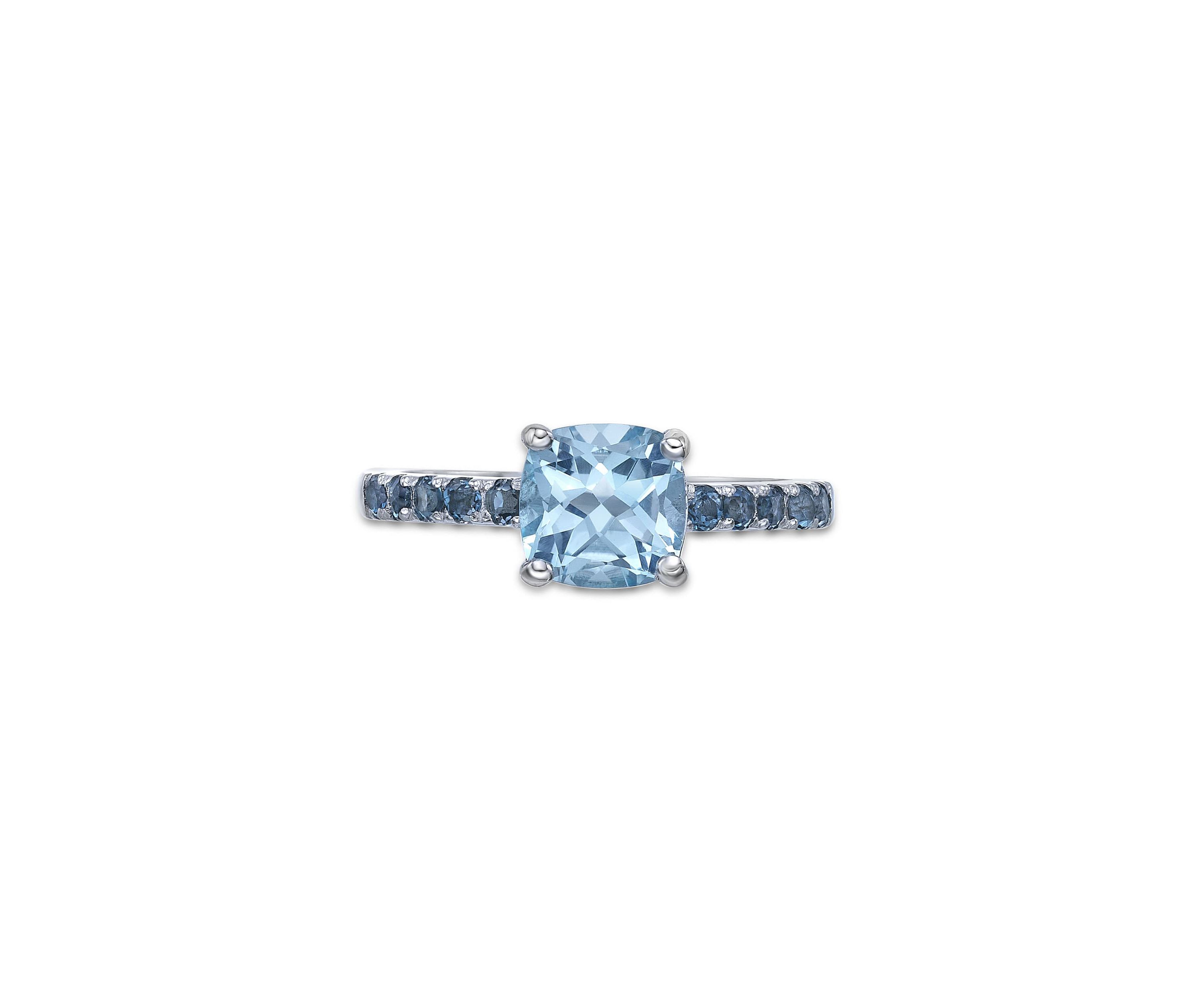 2 1/3 ct. t.w. Blue Topaz and London Blue Topaz Ring in Sterling Silver
