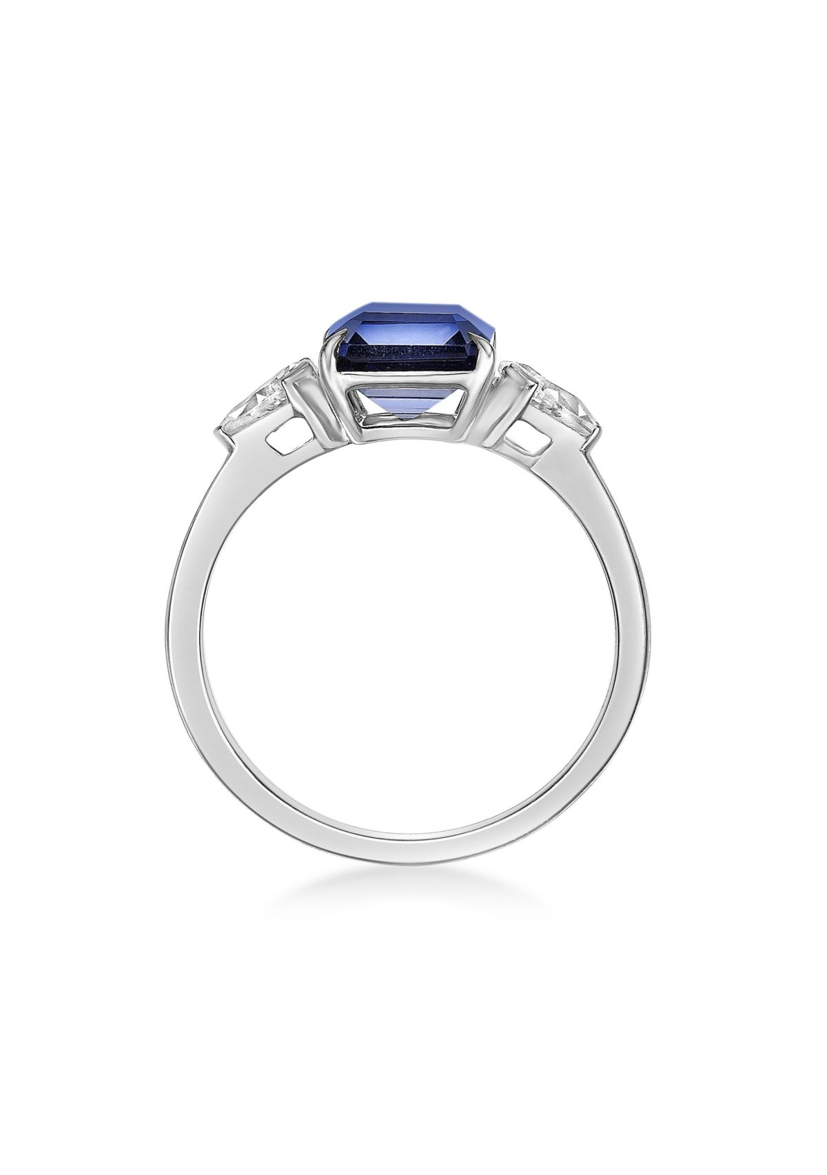 Lab Created Created Sapphire and Created White Sapphire Ring in Sterling Silver