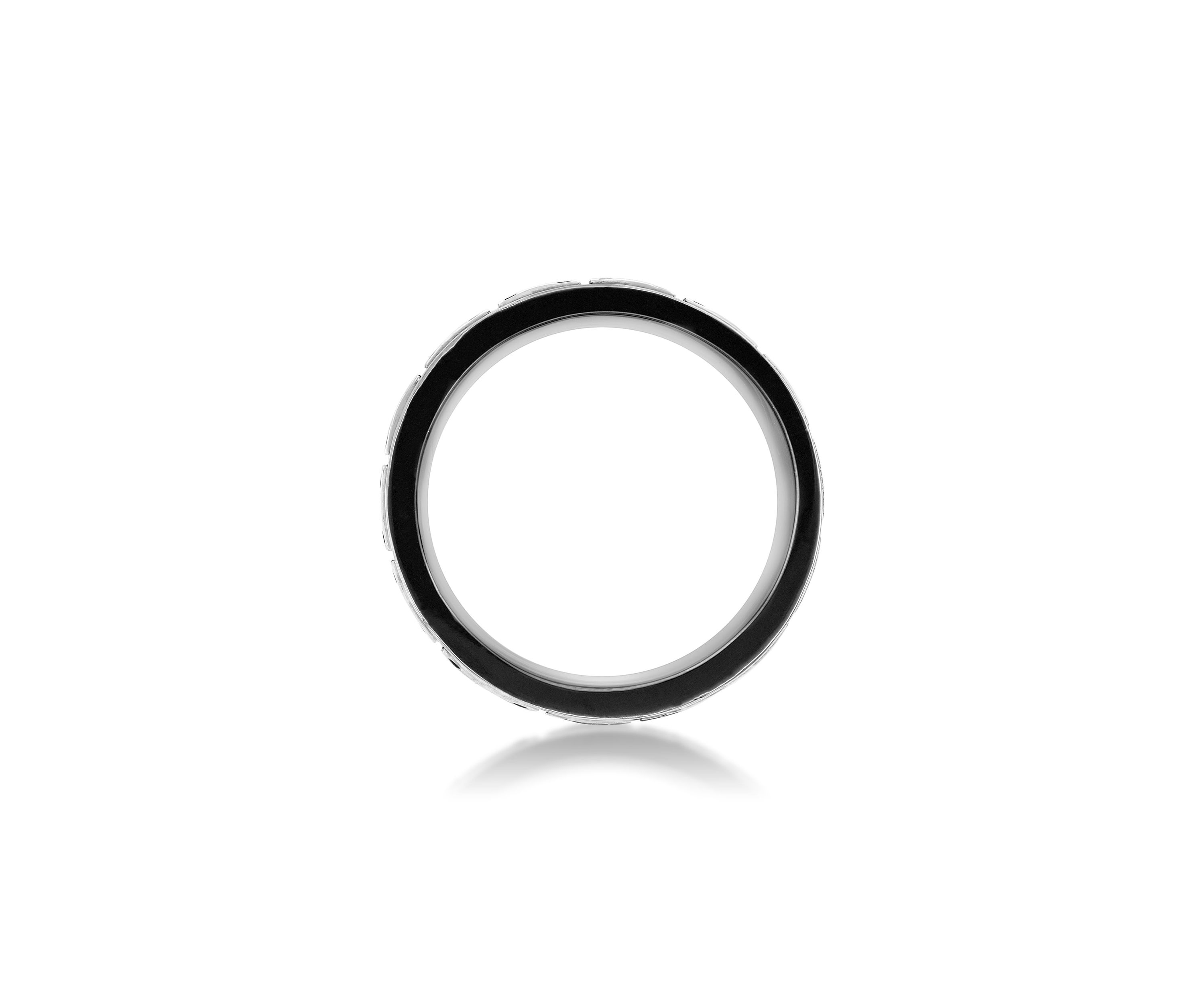 Stainless Steel Ring With Black Ip