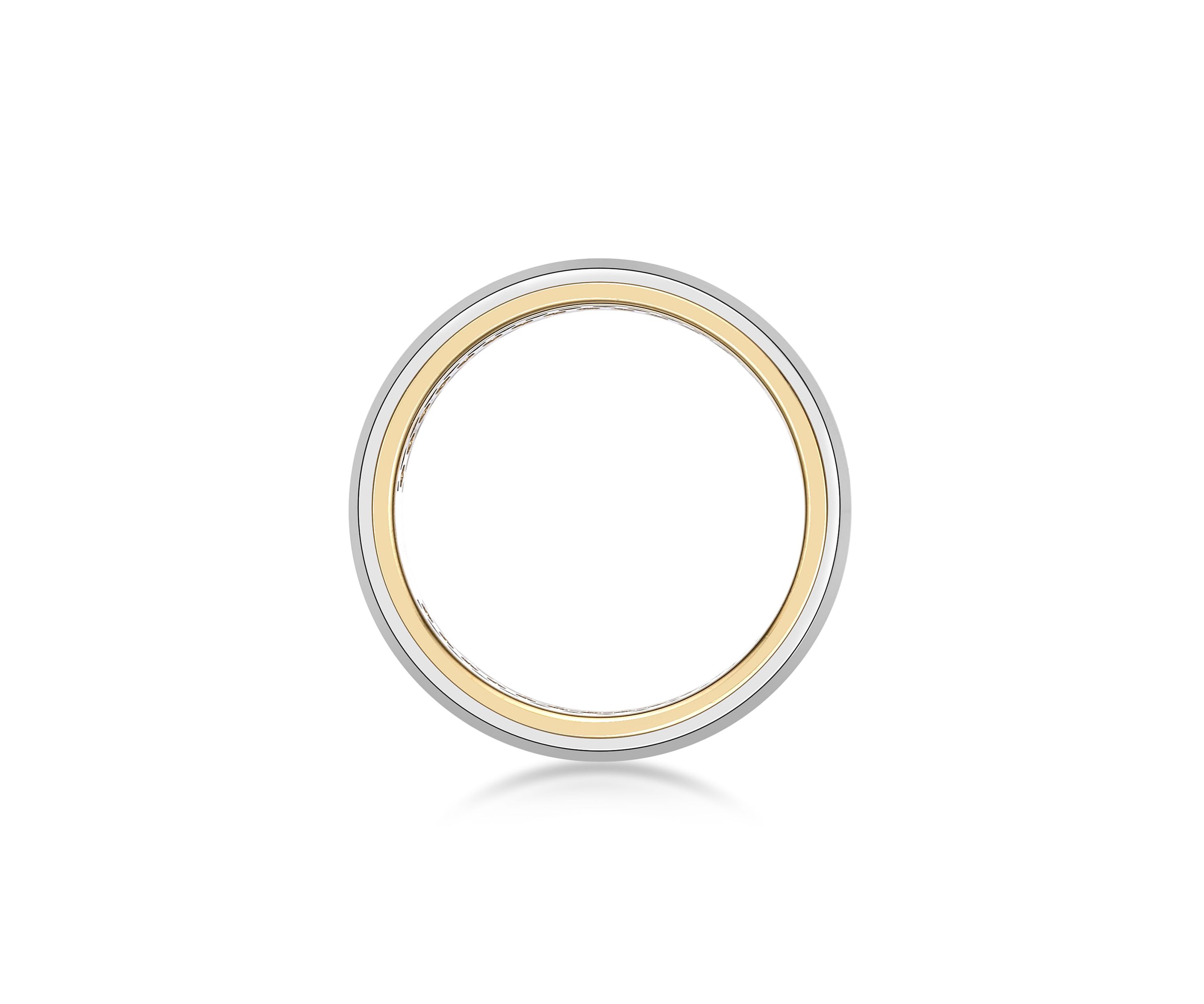 Stainless Steel With Black Carbon Fiber Sheet Inlay And Gold Tone Ip