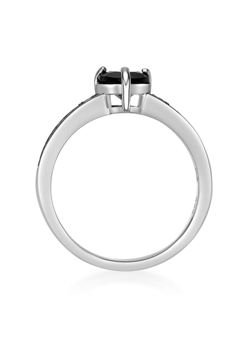 1 ct. t.w. Black Onyx and 1/4 ct. t.w. Black Spinel Ring in Sterling Silver