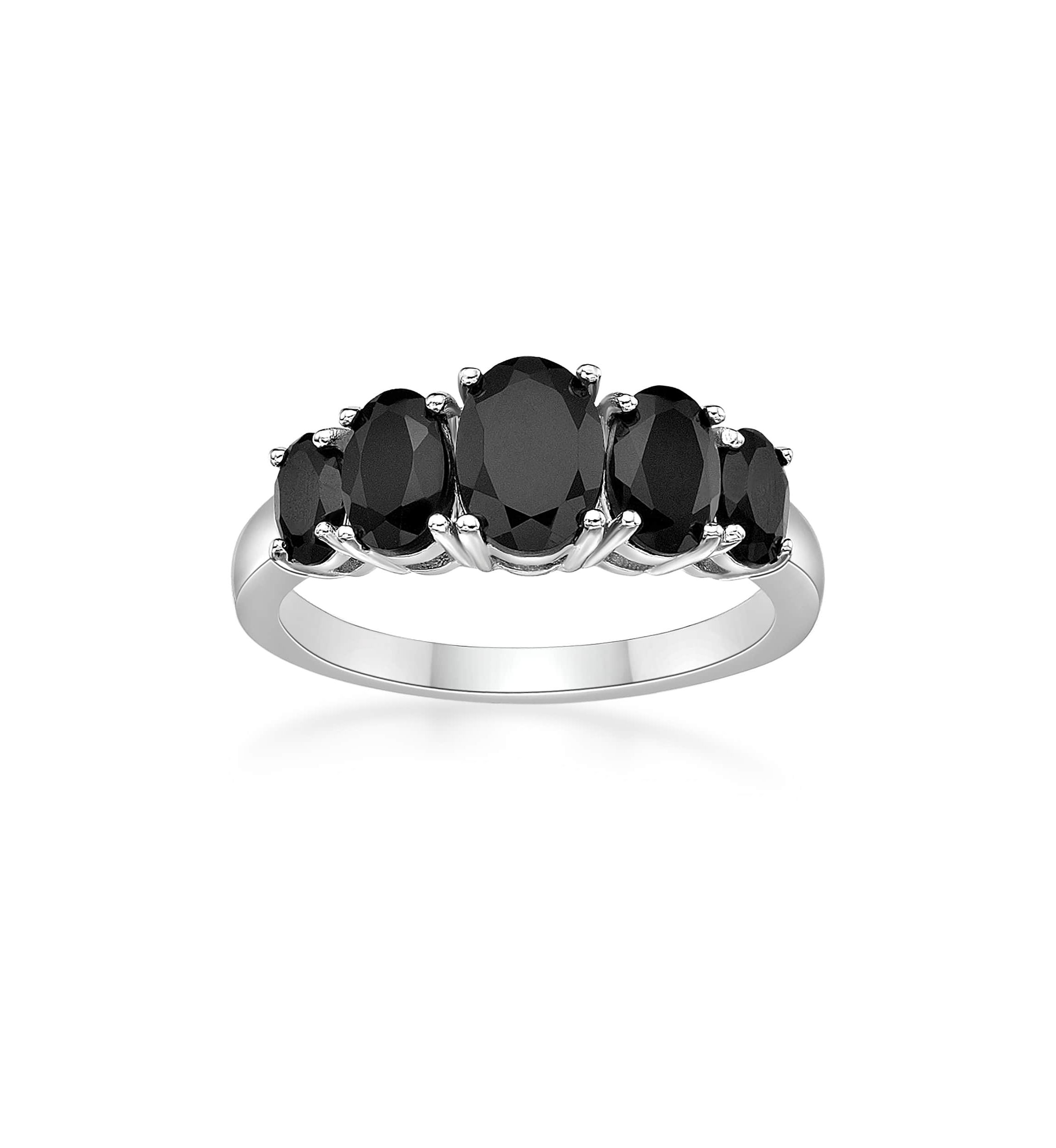 1 1/2 ct. t.w. Black Onyx Ring in Sterling Silver