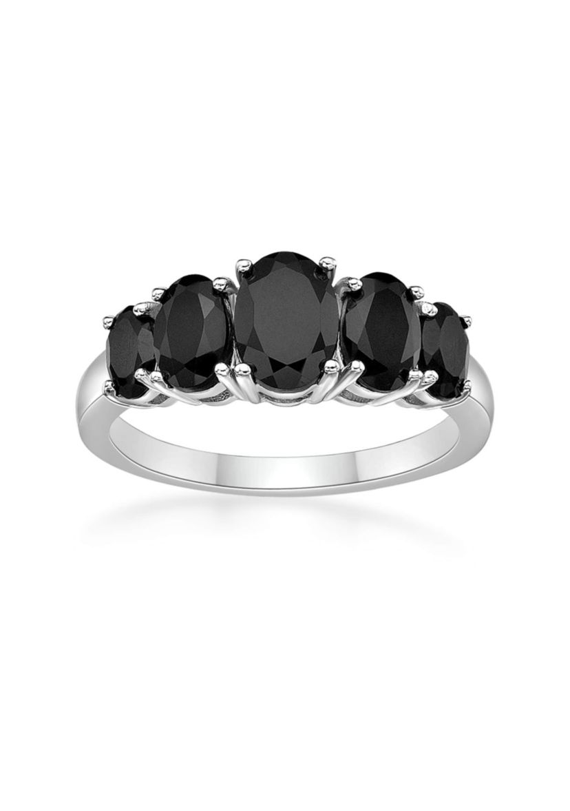 1 1/2 ct. t.w. Black Onyx Ring in Sterling Silver
