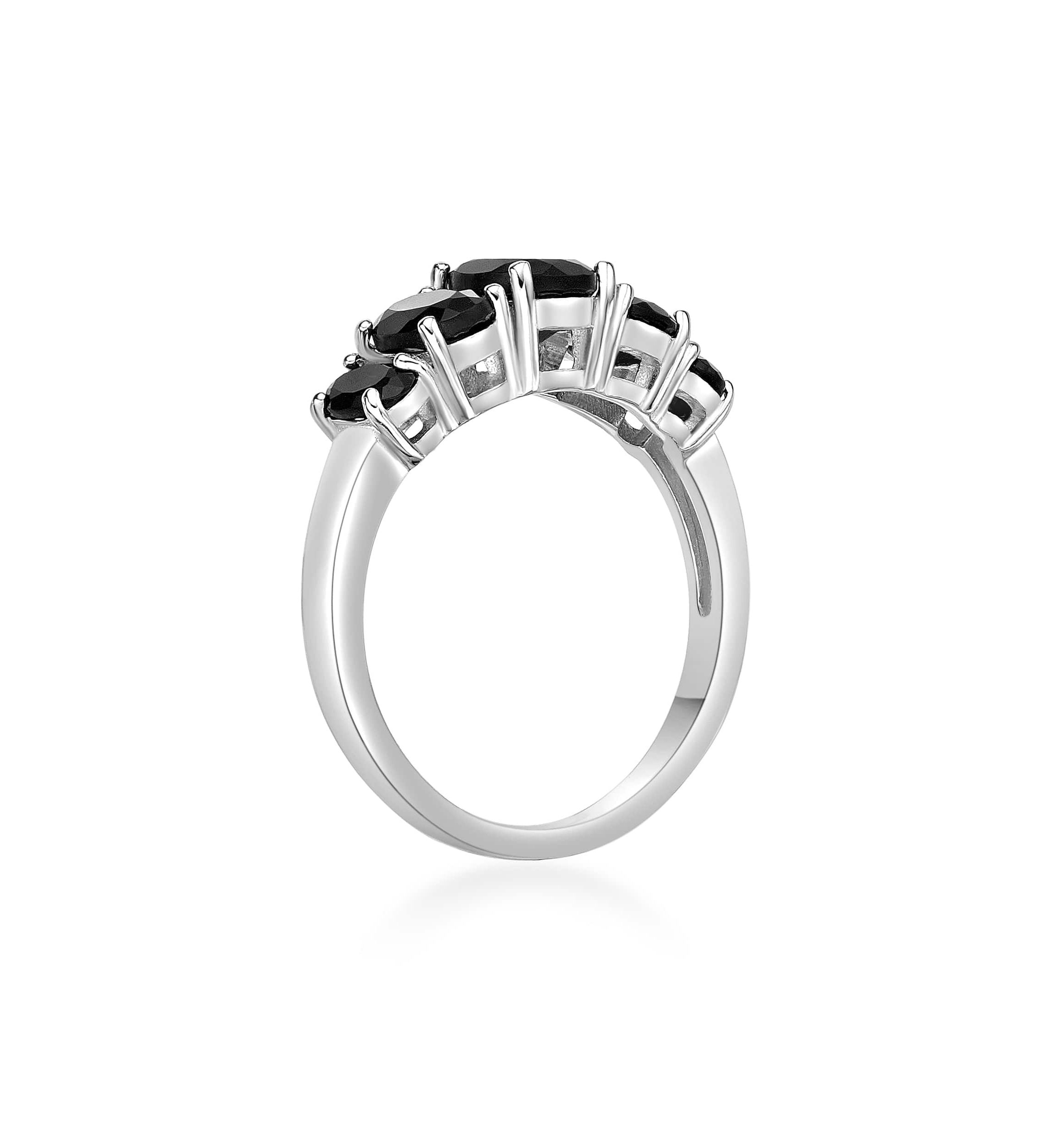 1 1/2 ct. t.w. Black Onyx Ring in Sterling Silver