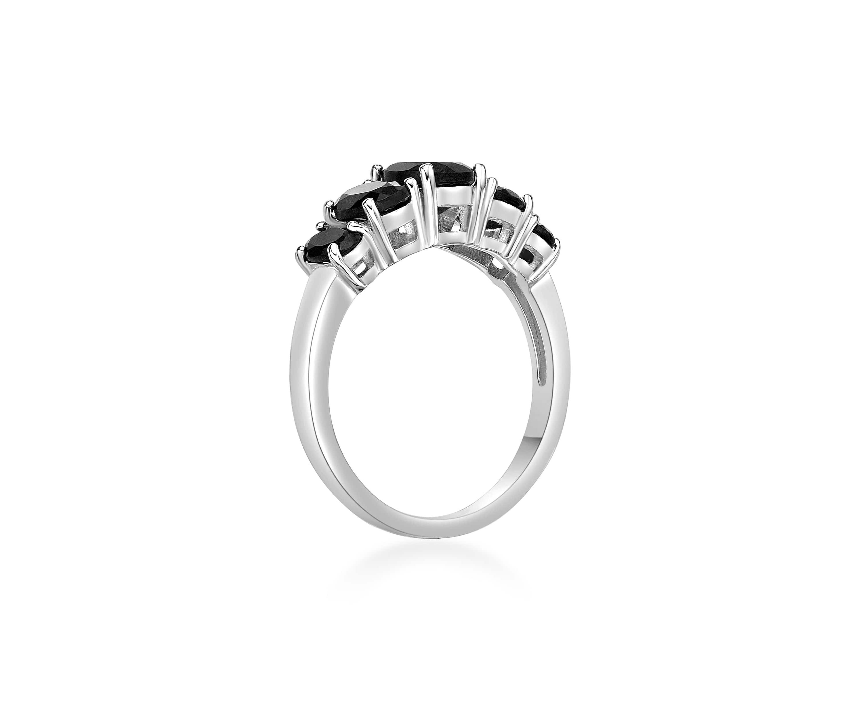 1 1/2 ct. t.w. Black Onyx Ring in Sterling Silver