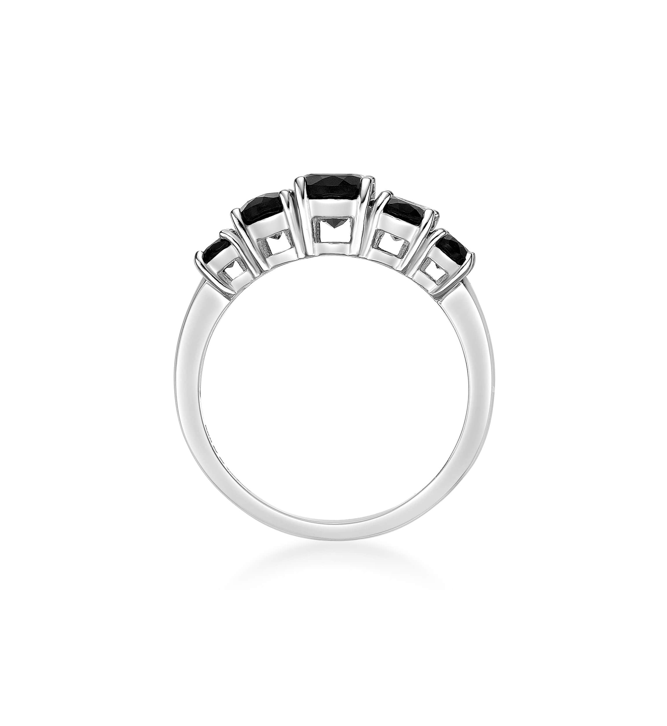 1 1/2 ct. t.w. Black Onyx Ring in Sterling Silver