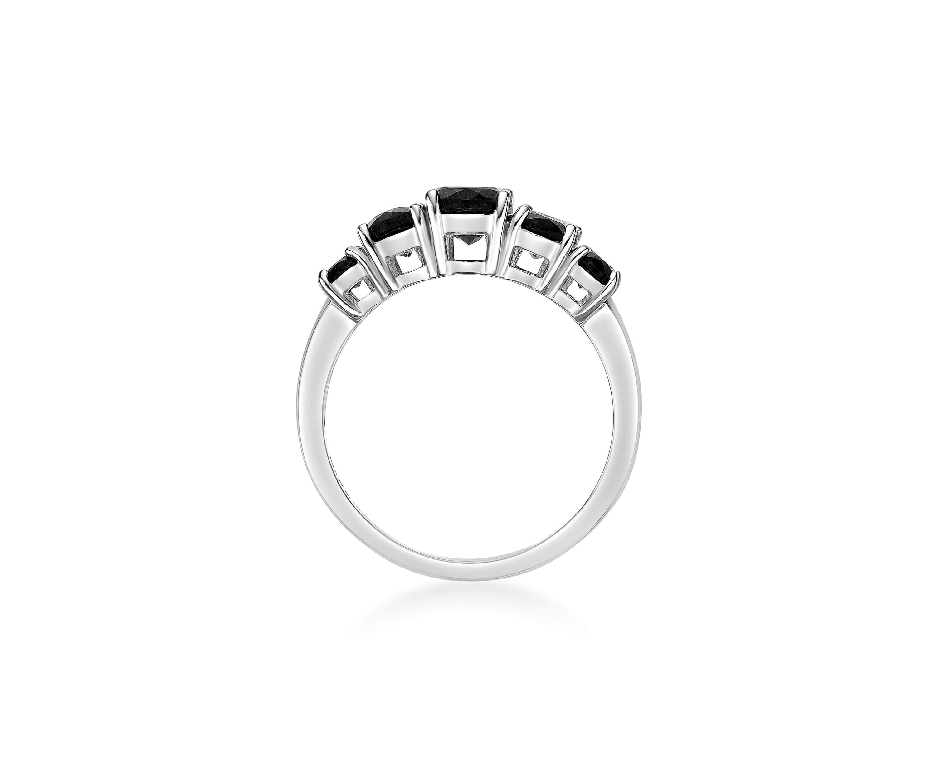 1 1/2 ct. t.w. Black Onyx Ring in Sterling Silver