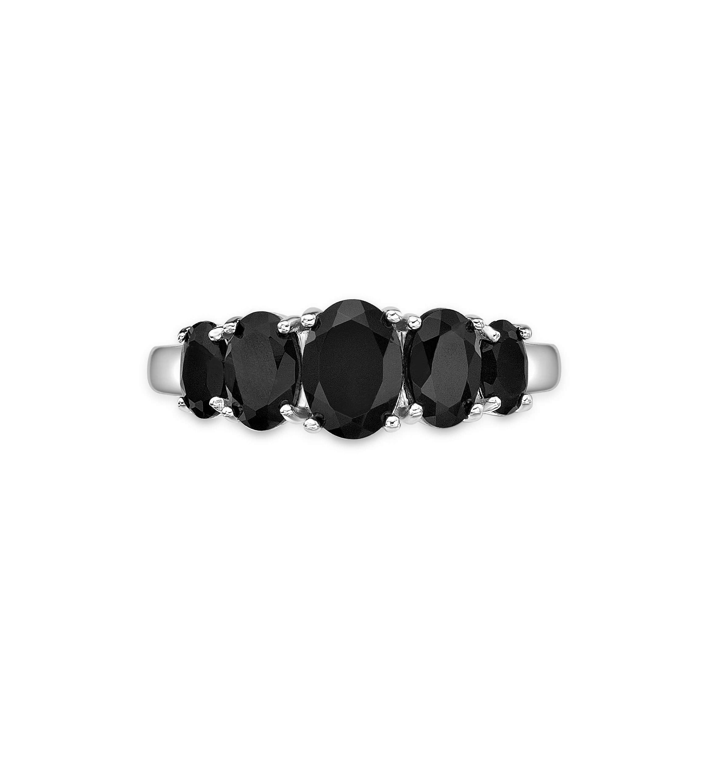 1 1/2 ct. t.w. Black Onyx Ring in Sterling Silver