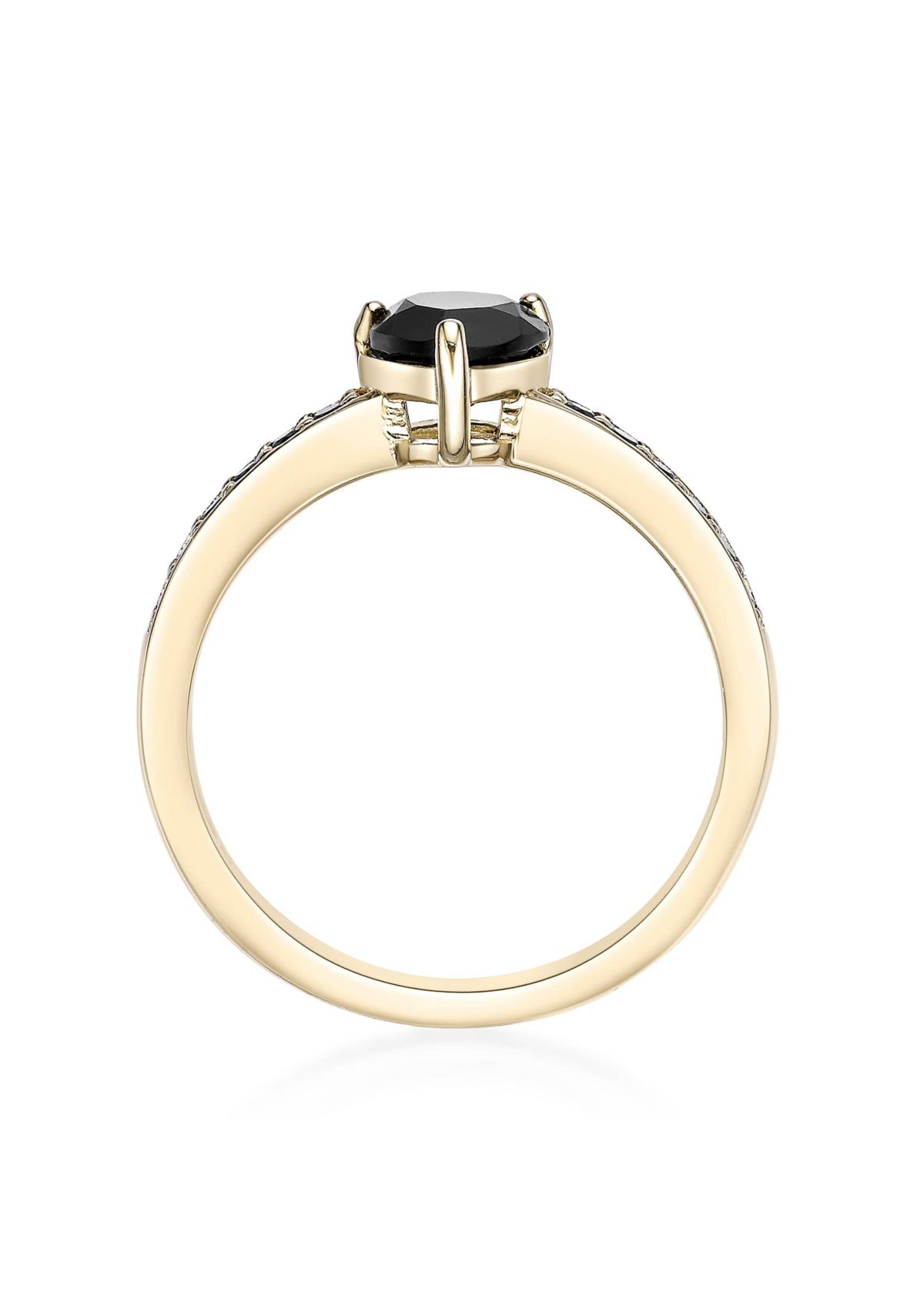 1 ct. t.w. Black Onyx and 1/5 ct. t.w. Black Spinel Ring in 2 Micron Gold Plated Sterling Silver