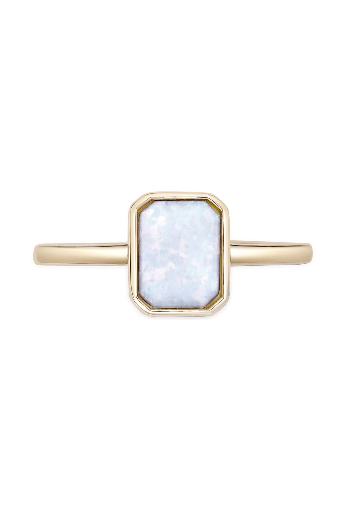 Lab Created 5/8 ct. t.w. Created Opal Ring in 2 Micron Gold Plated Sterling Silver