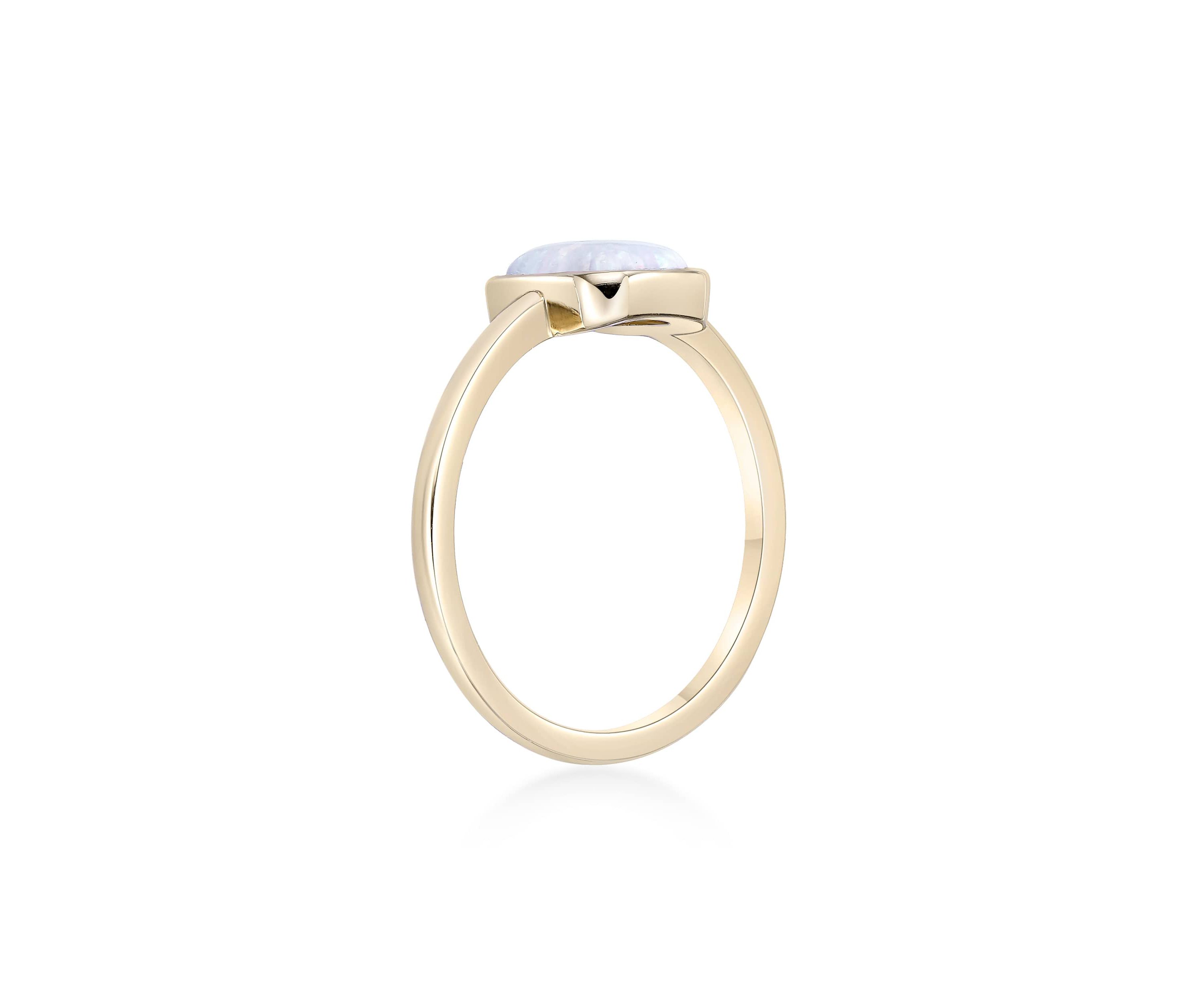 Lab Created 5/8 ct. t.w. Created Opal Ring in 2 Micron Gold Plated Sterling Silver