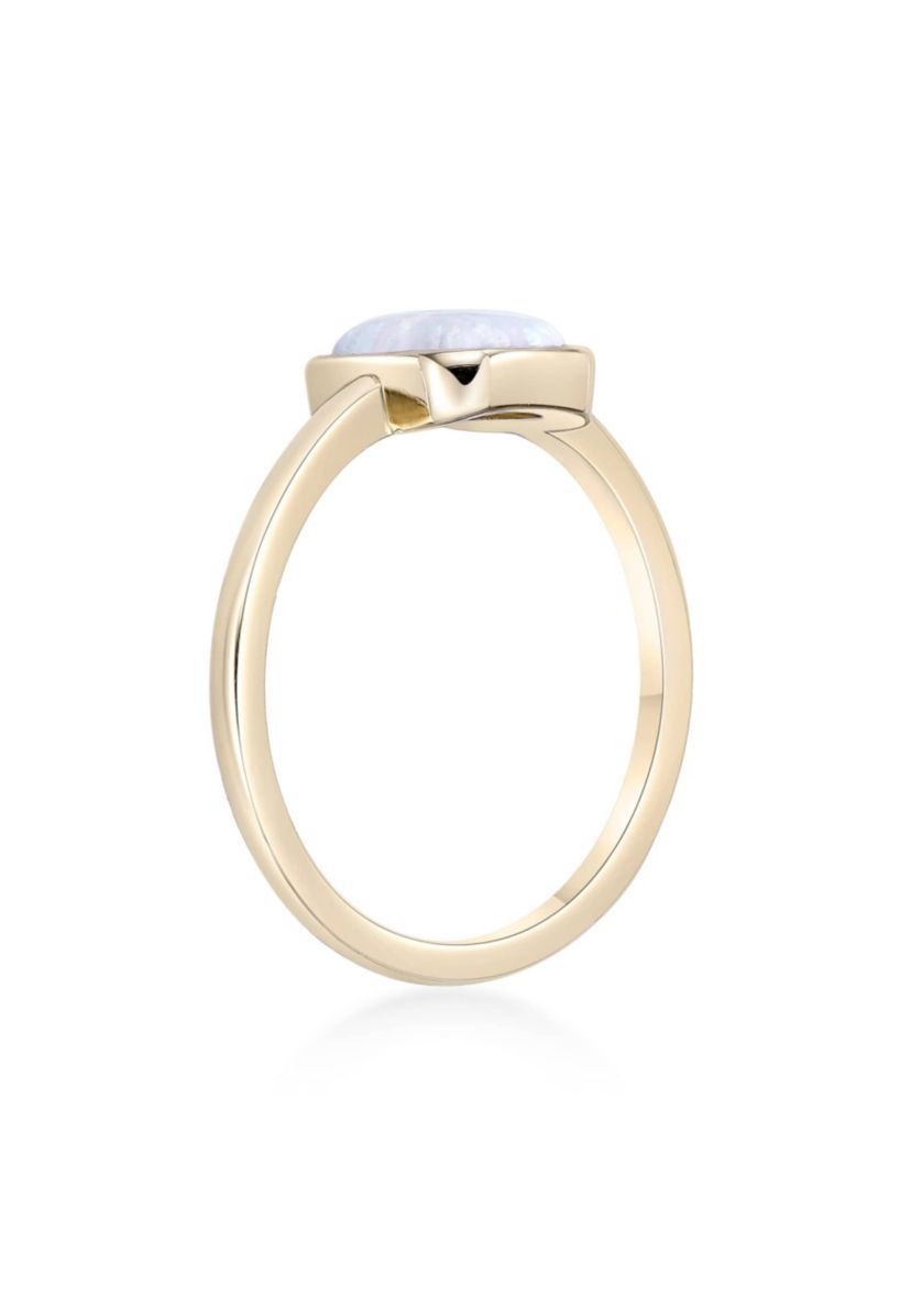 Lab Created 5/8 ct. t.w. Created Opal Ring in 2 Micron Gold Plated Sterling Silver