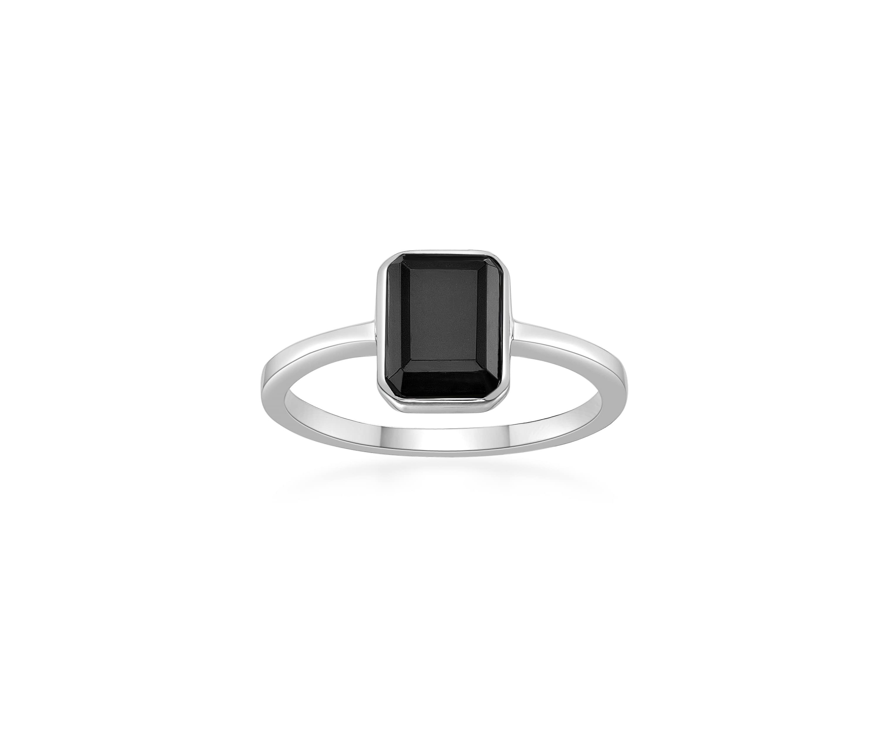 1 1/5 ct. t.w. Black Onyx Ring in 2 Micron Gold Plated Sterling Silver