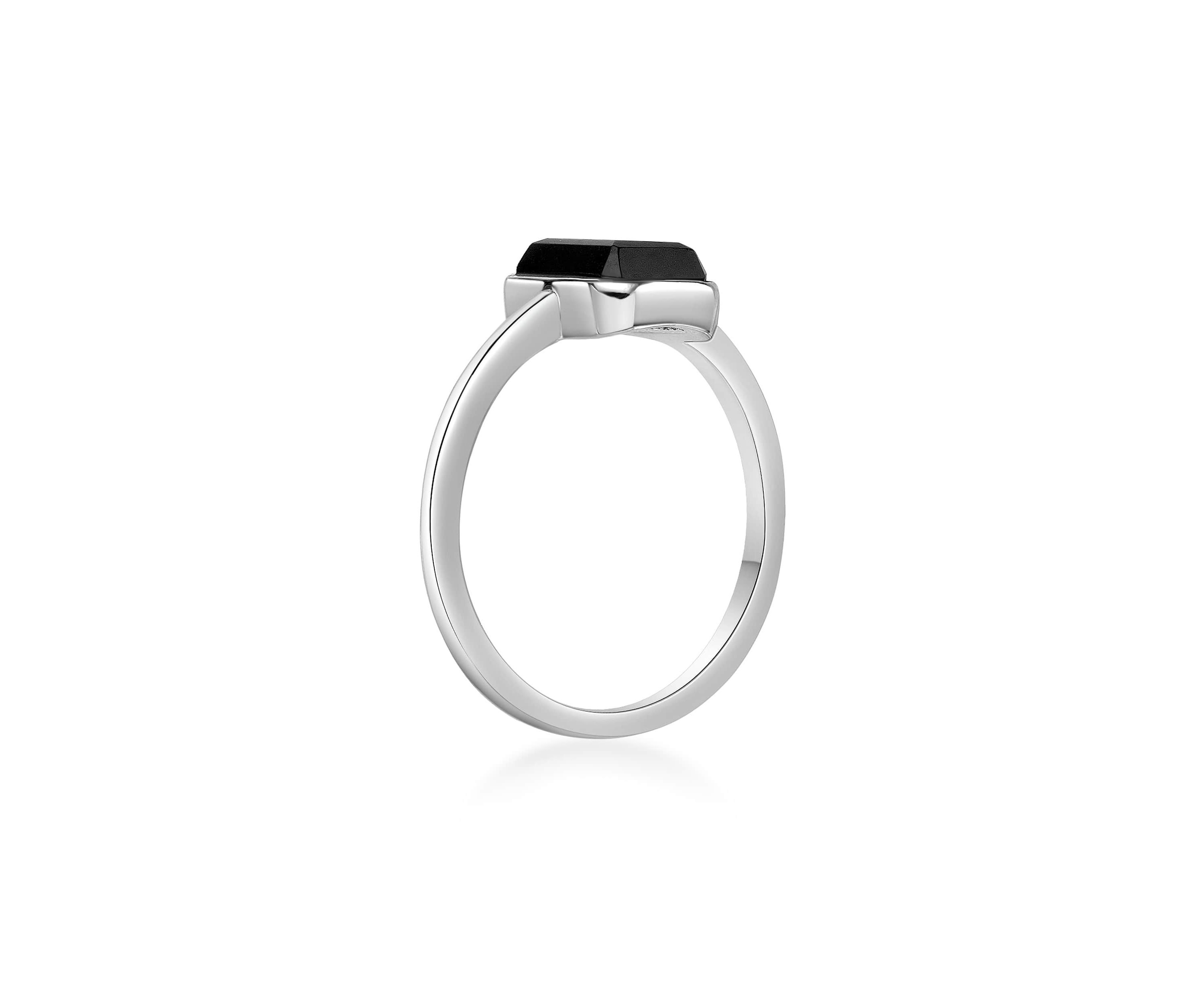 1 1/5 ct. t.w. Black Onyx Ring in 2 Micron Gold Plated Sterling Silver