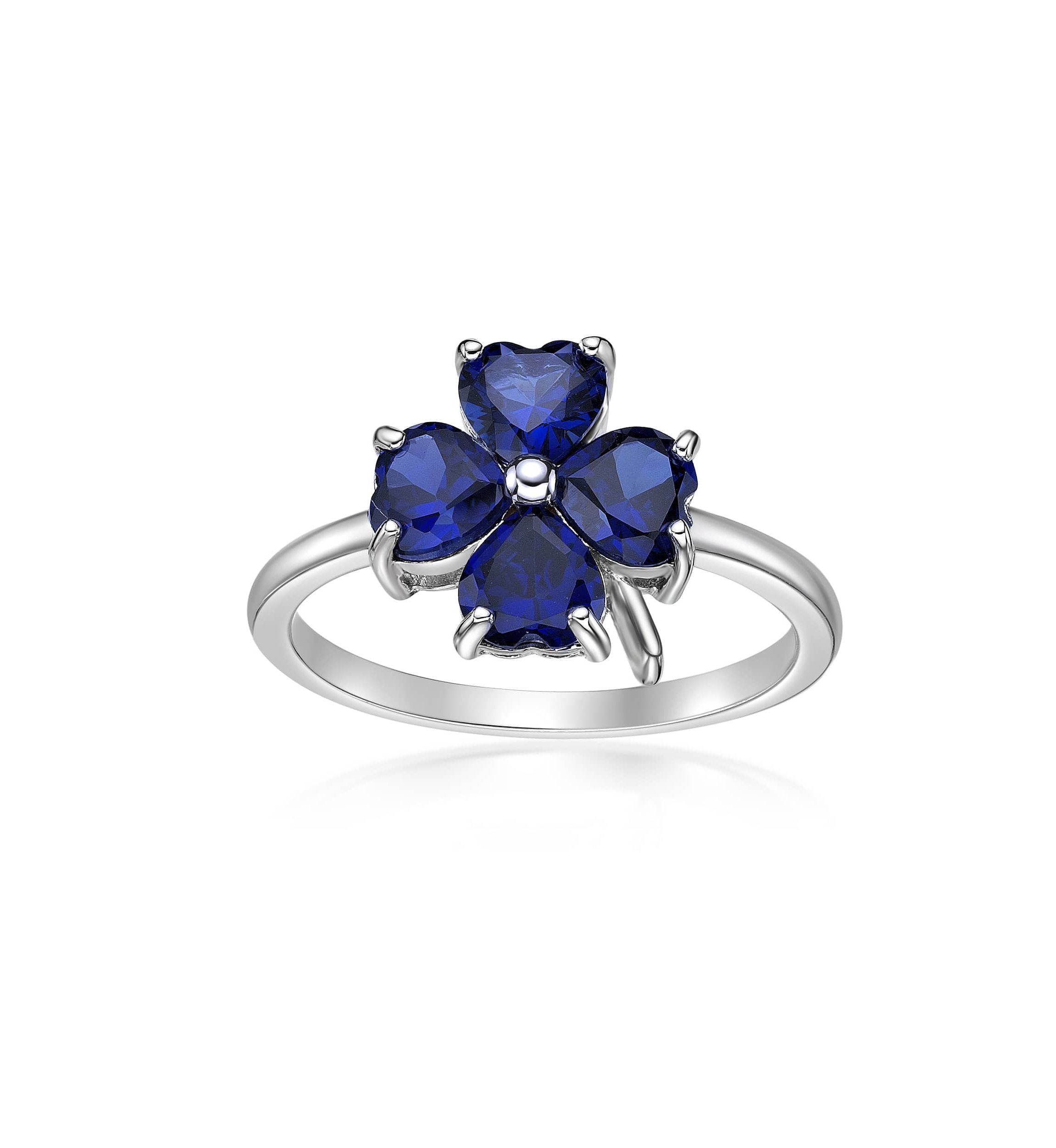 Lab Created 2 3/8 ct. t.w. Created Sapphire Ring in Sterling Silver