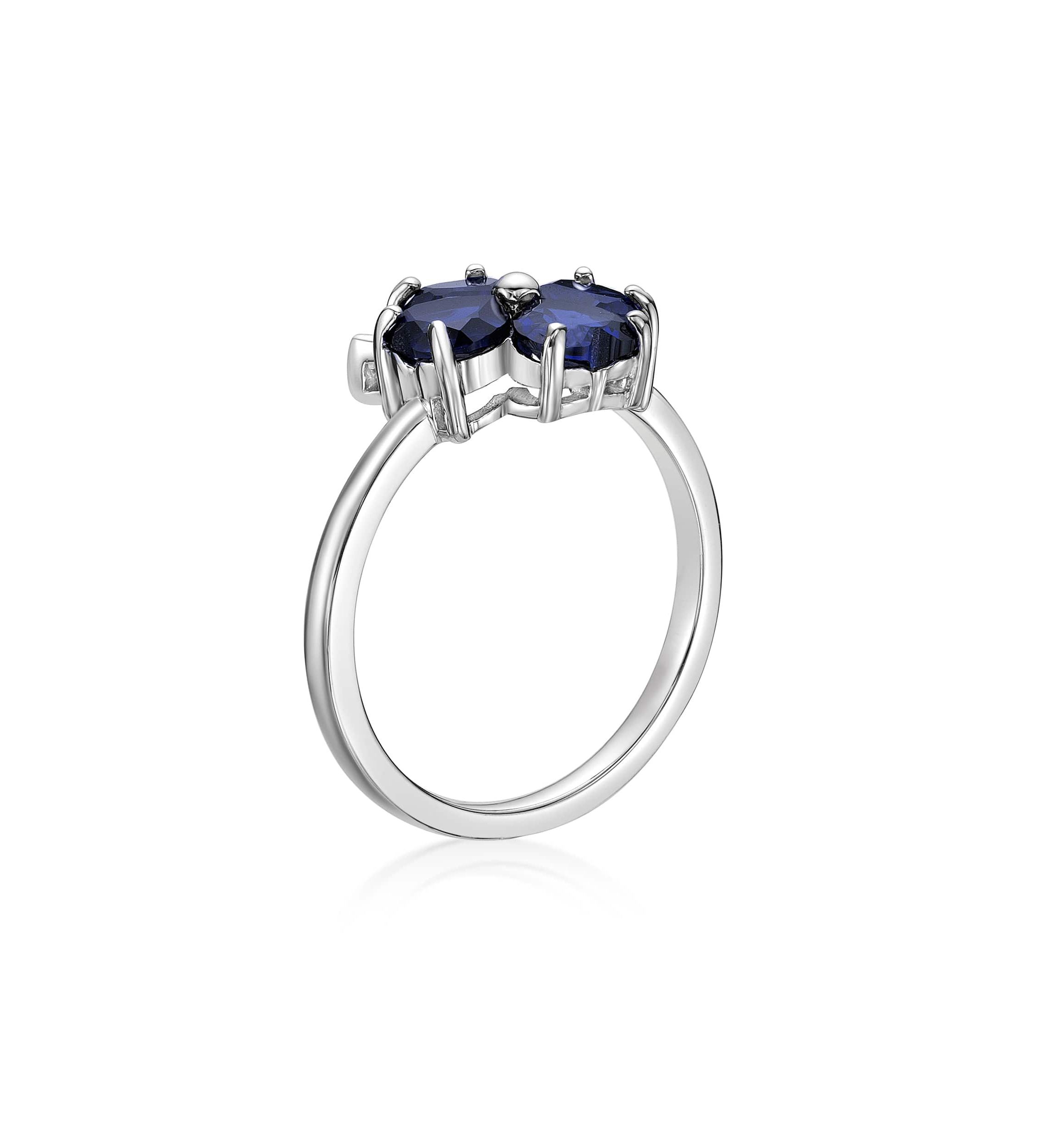 Lab Created 2 3/8 ct. t.w. Created Sapphire Ring in Sterling Silver