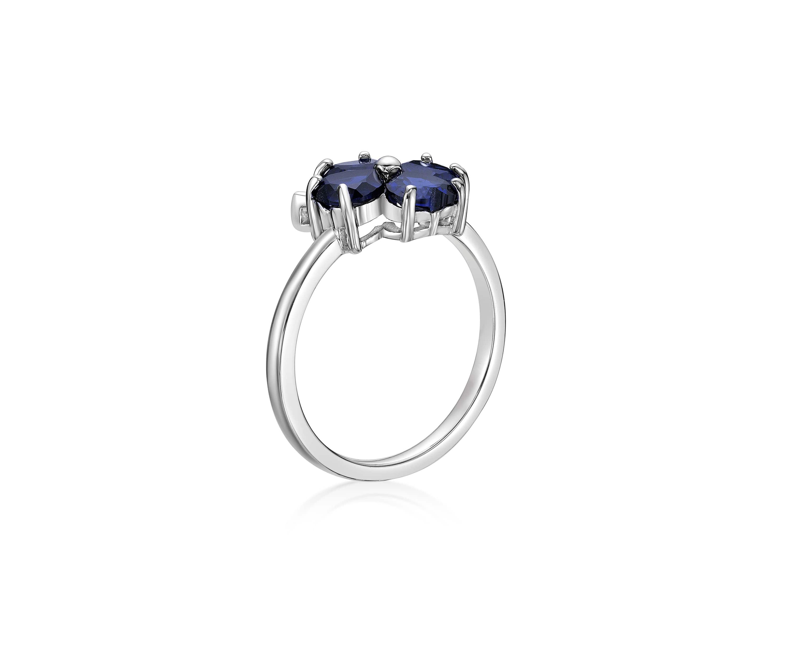 Lab Created 2 3/8 ct. t.w. Created Sapphire Ring in Sterling Silver