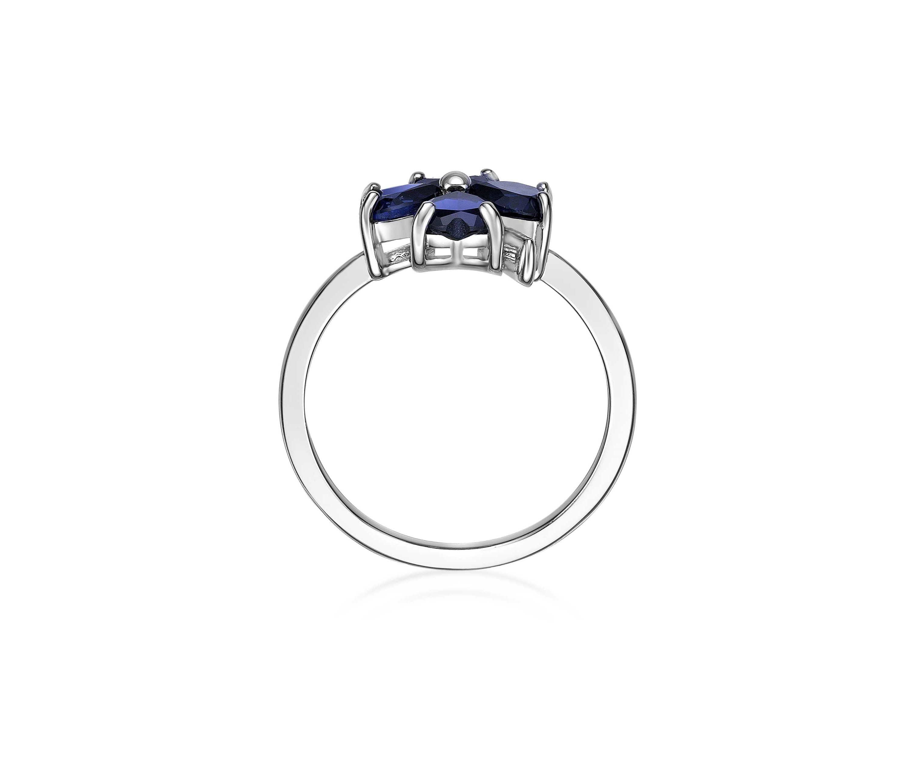 Lab Created 2 3/8 ct. t.w. Created Sapphire Ring in Sterling Silver