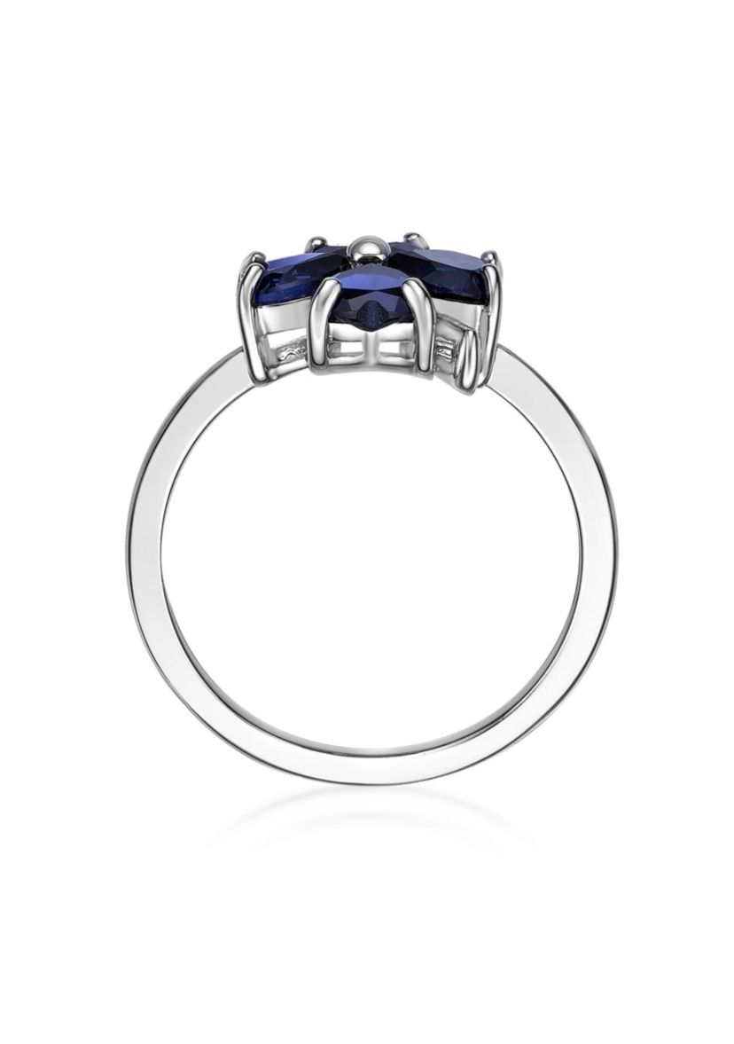 Lab Created 2 3/8 ct. t.w. Created Sapphire Ring in Sterling Silver