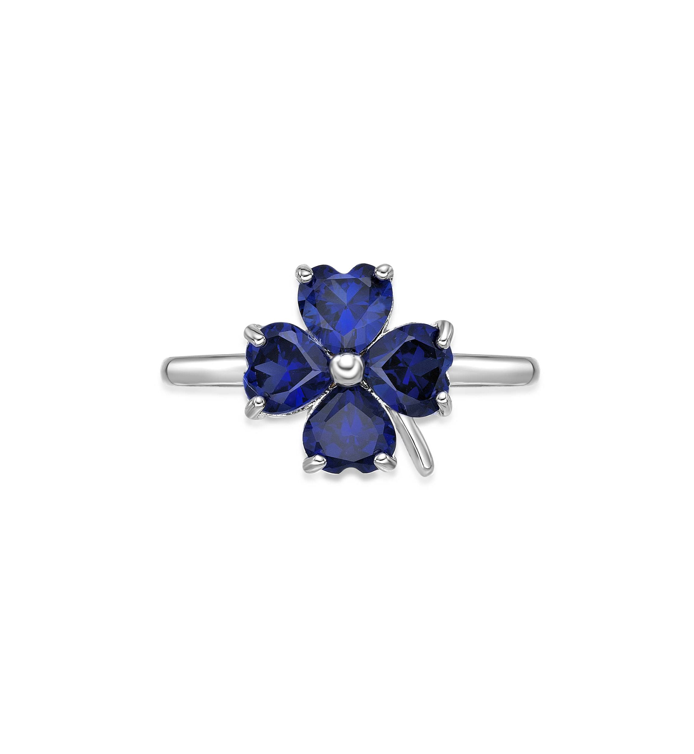 Lab Created 2 3/8 ct. t.w. Created Sapphire Ring in Sterling Silver