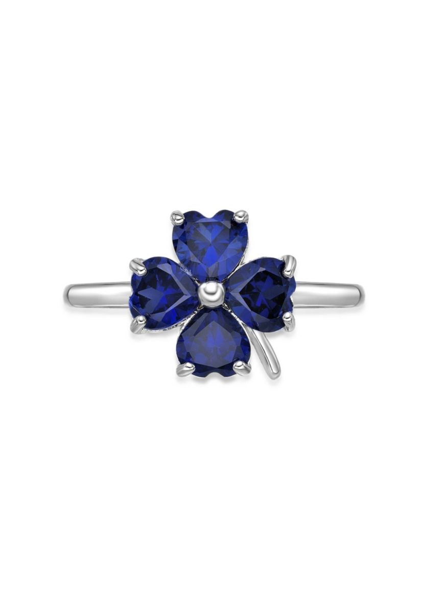 Lab Created 2 3/8 ct. t.w. Created Sapphire Ring in Sterling Silver