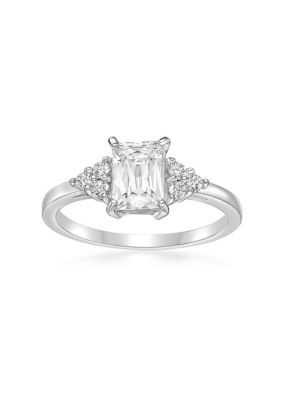 Gemminded Lab Created 1 3/8 ct. t.w. Created White Sapphire Ring in Sterling Silver