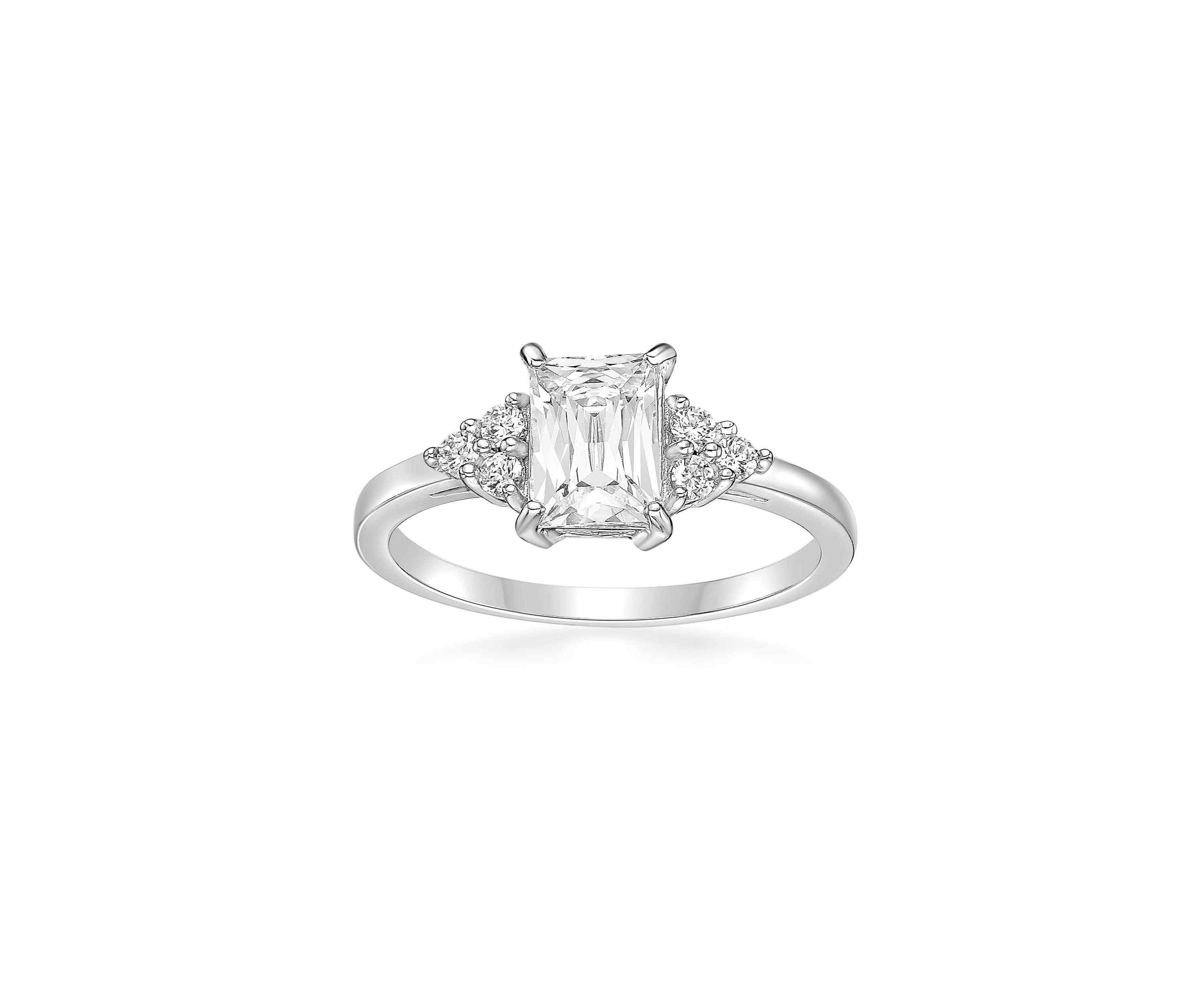 Lab Created 1 3/8 ct. t.w. Created White Sapphire Ring in Sterling Silver