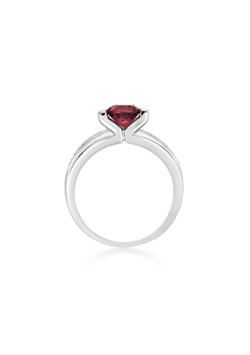 Lab Created 1 ct. t.w. Created Ruby and 1/10 ct. t.w. Created White Sapphire Ring in Sterling Silver