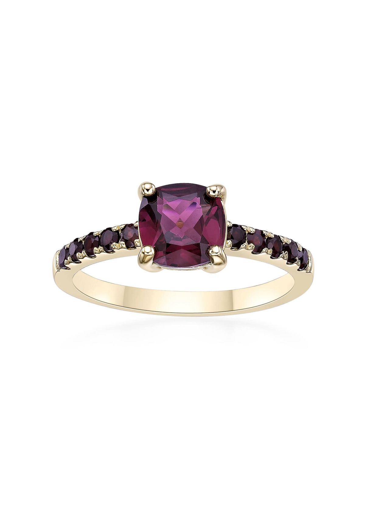 2 ct. t.w. Garnet Ring in 2 Micron Gold Plated Sterling Silver