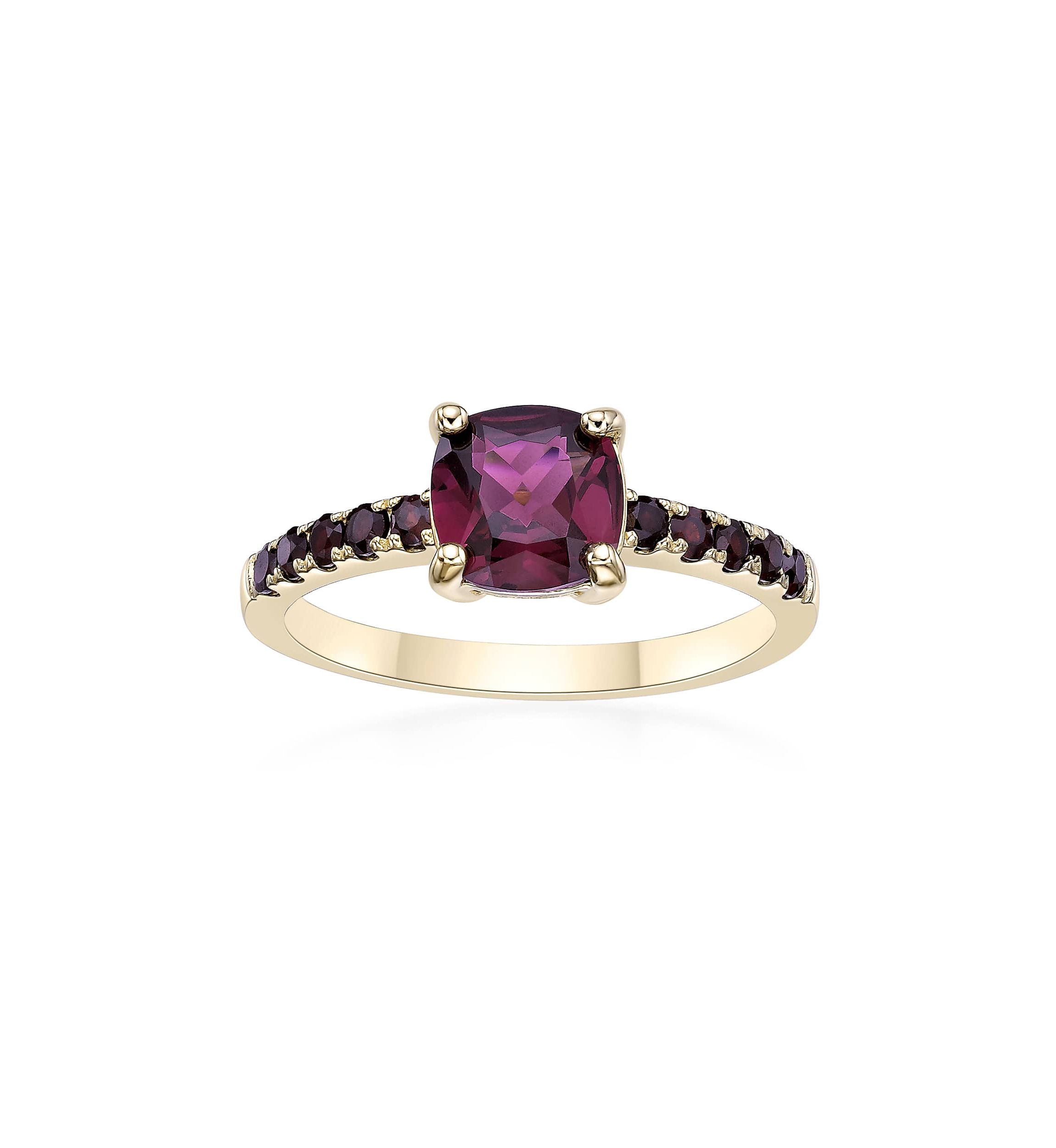 2 ct. t.w. Garnet Ring in 2 Micron Gold Plated Sterling Silver