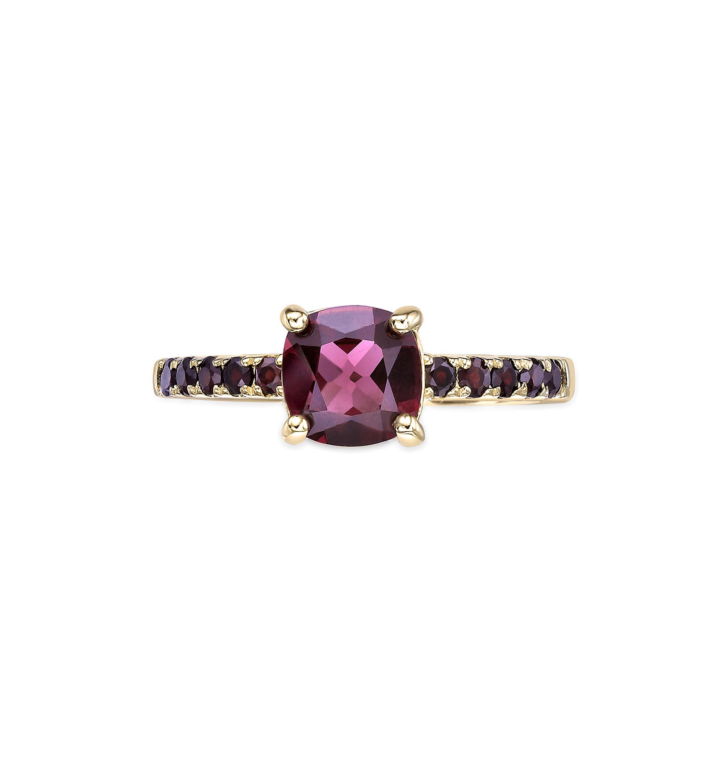 2 ct. t.w. Garnet Ring in 2 Micron Gold Plated Sterling Silver