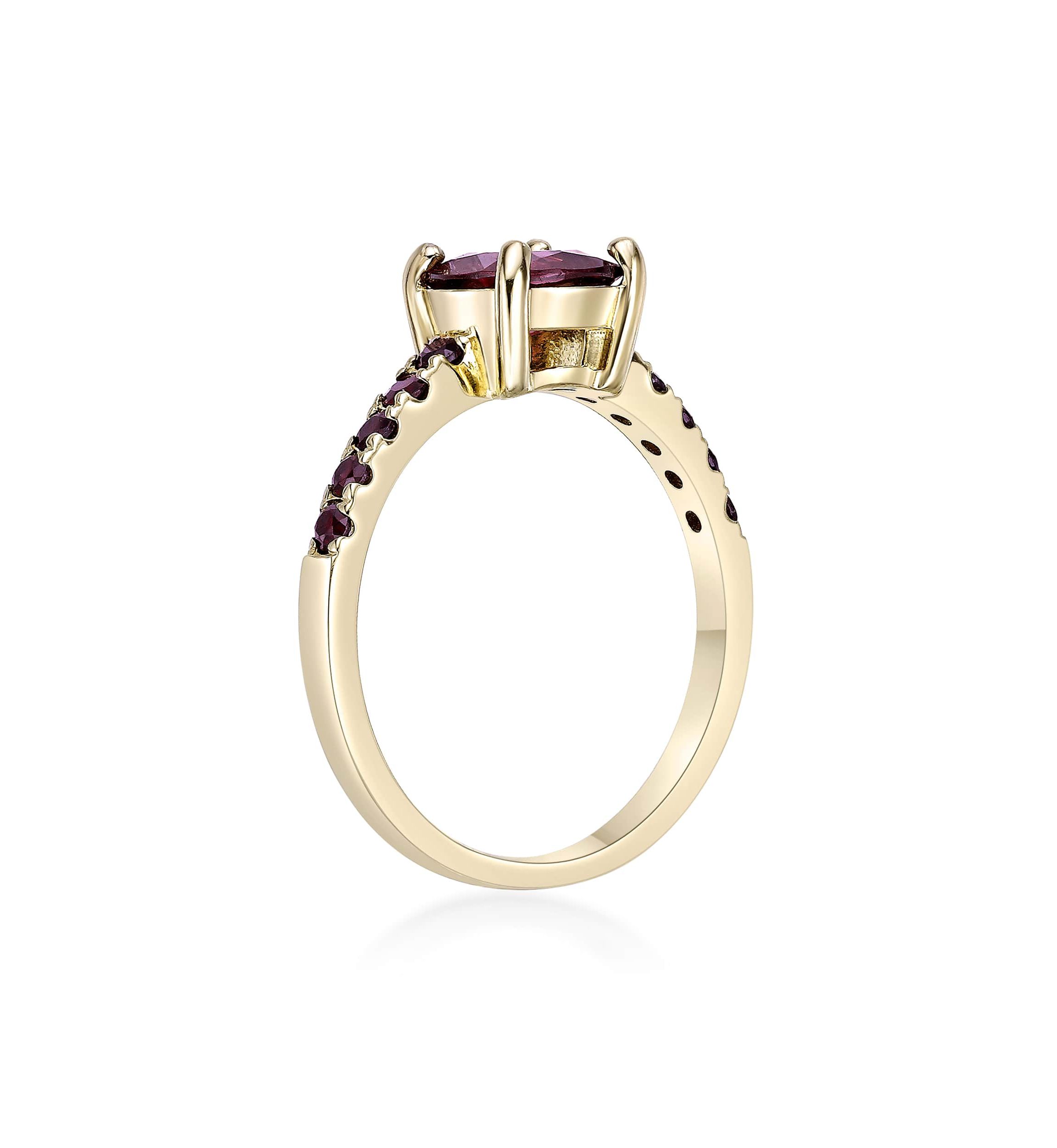 2 ct. t.w. Garnet Ring in 2 Micron Gold Plated Sterling Silver