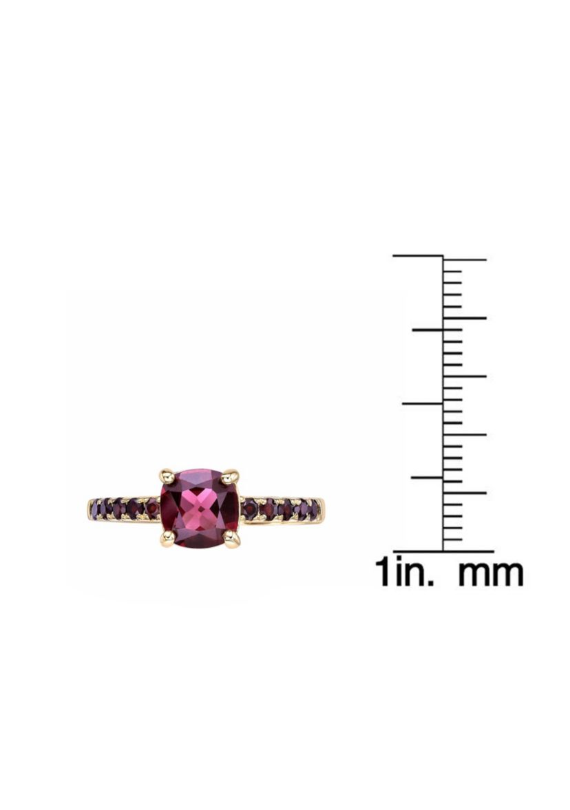 2 ct. t.w. Garnet Ring in 2 Micron Gold Plated Sterling Silver