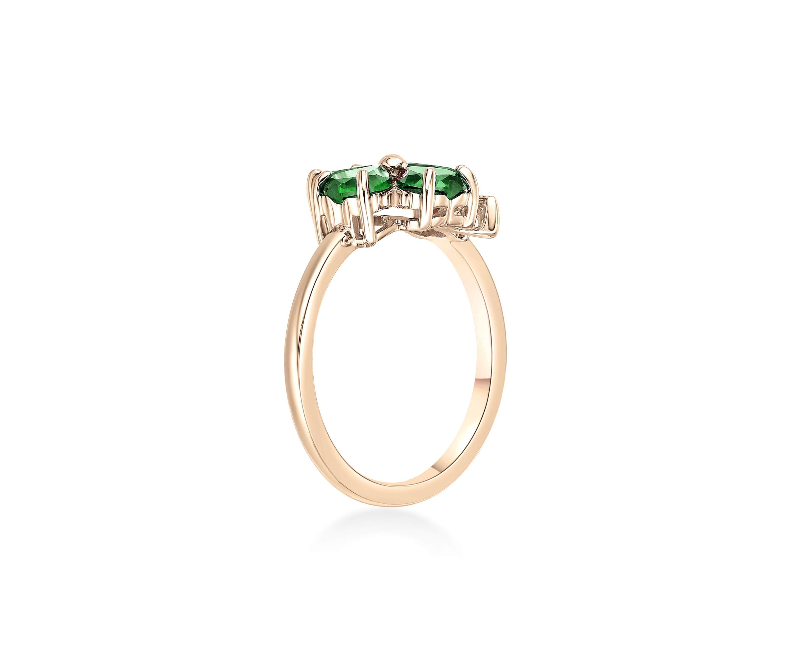 Lab Created 2 ct. t.w. Created Emerald Ring in 2 Micron Gold Plated Sterling Silver