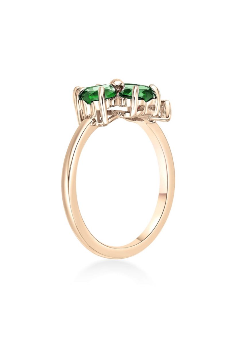 Lab Created 2 ct. t.w. Created Emerald Ring in 2 Micron Gold Plated Sterling Silver