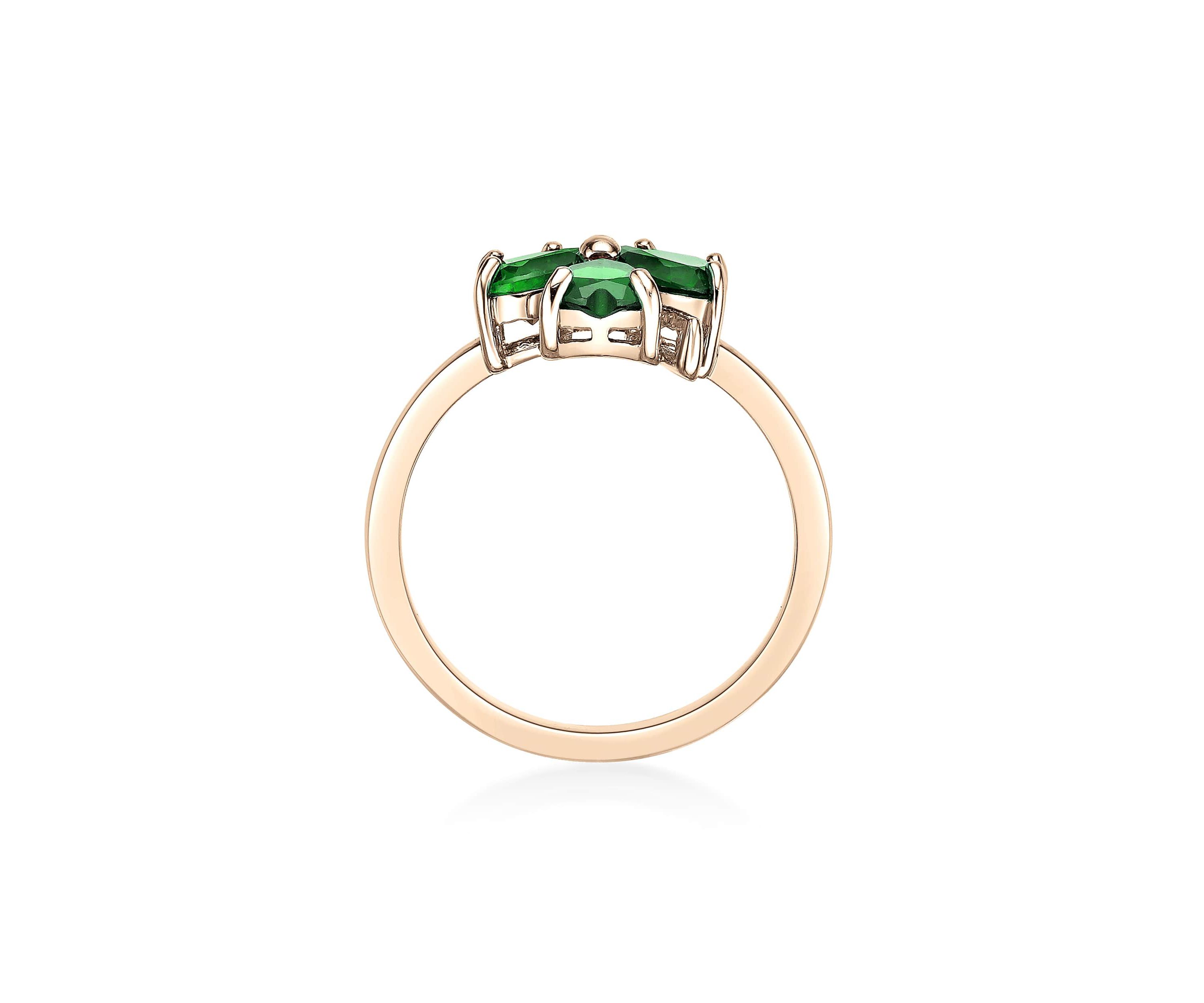 Lab Created 2 ct. t.w. Created Emerald Ring in 2 Micron Gold Plated Sterling Silver