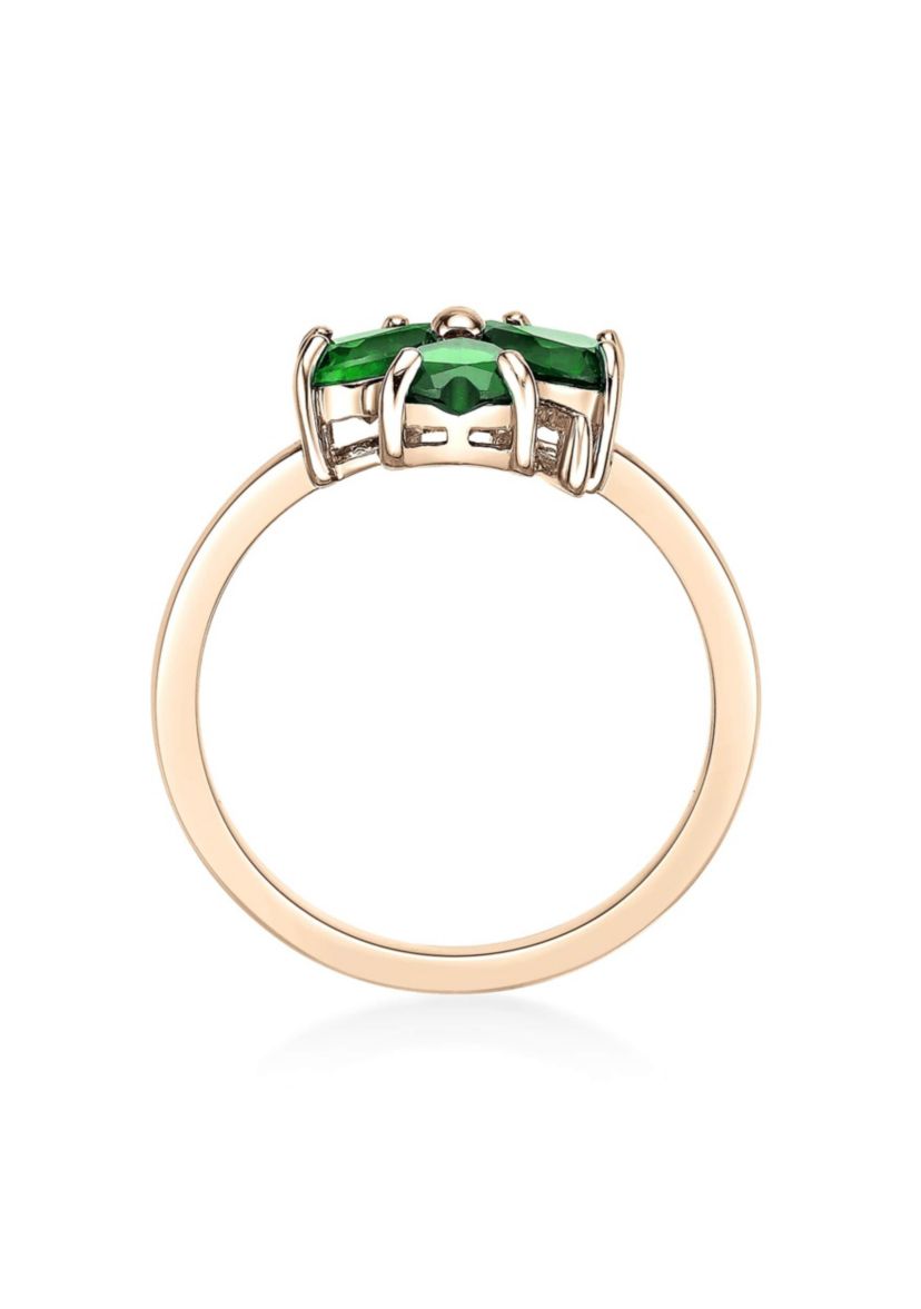 Lab Created 2 ct. t.w. Created Emerald Ring in 2 Micron Gold Plated Sterling Silver