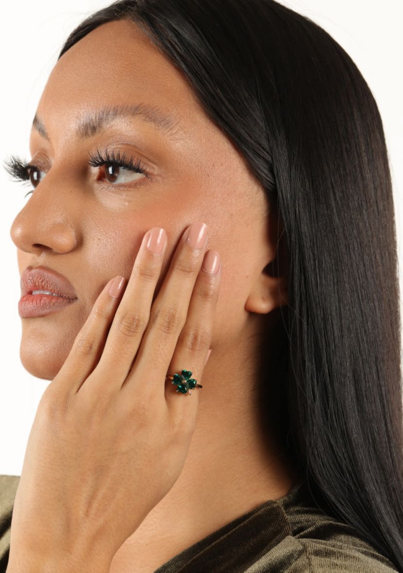 Lab Created 2 ct. t.w. Created Emerald Ring in 2 Micron Gold Plated Sterling Silver