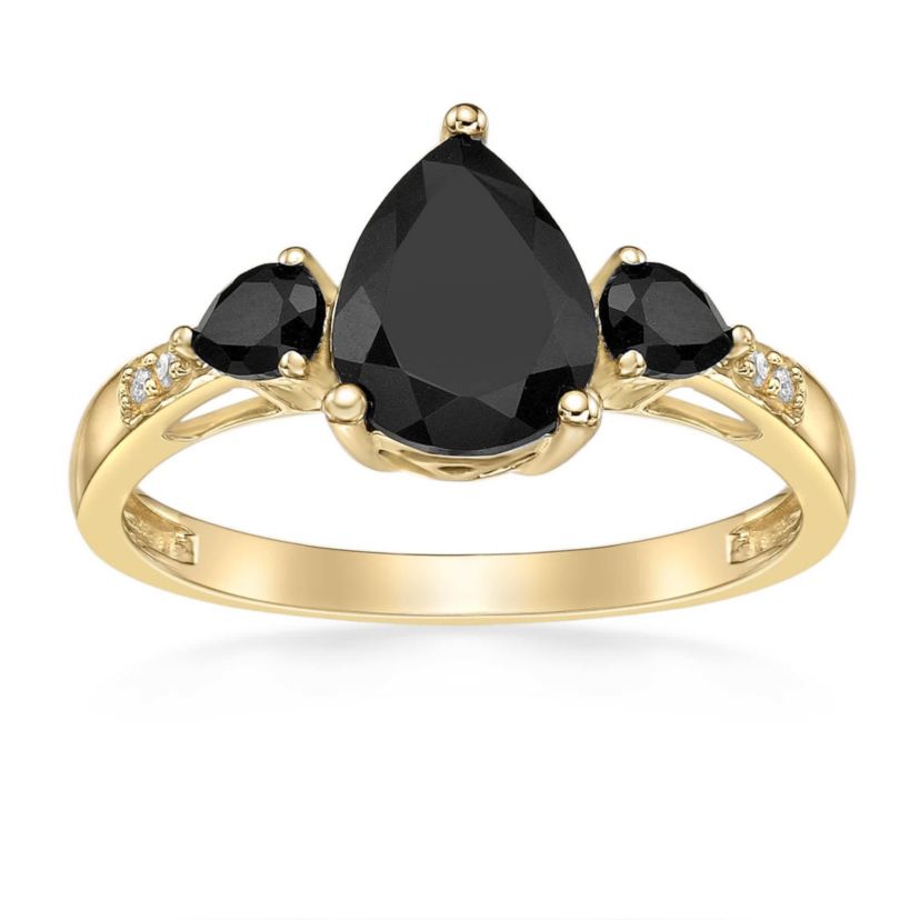 1.75 ct. t.w. Black Onyx and Diamond Accent Ring in 10K Gold