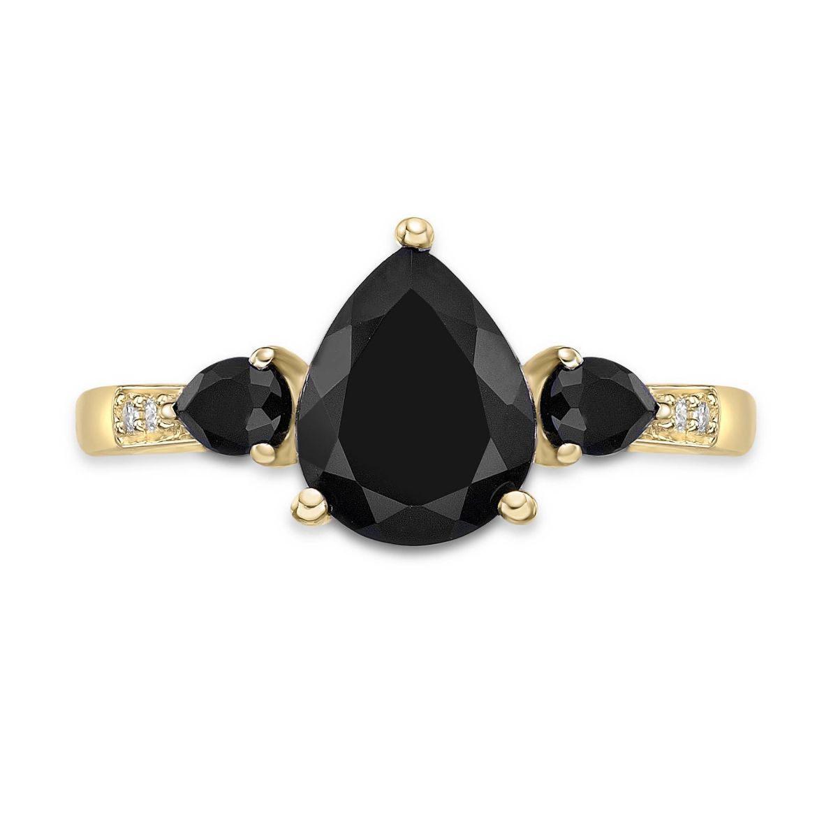 1.75 ct. t.w. Black Onyx and Diamond Accent Ring in 10K Gold
