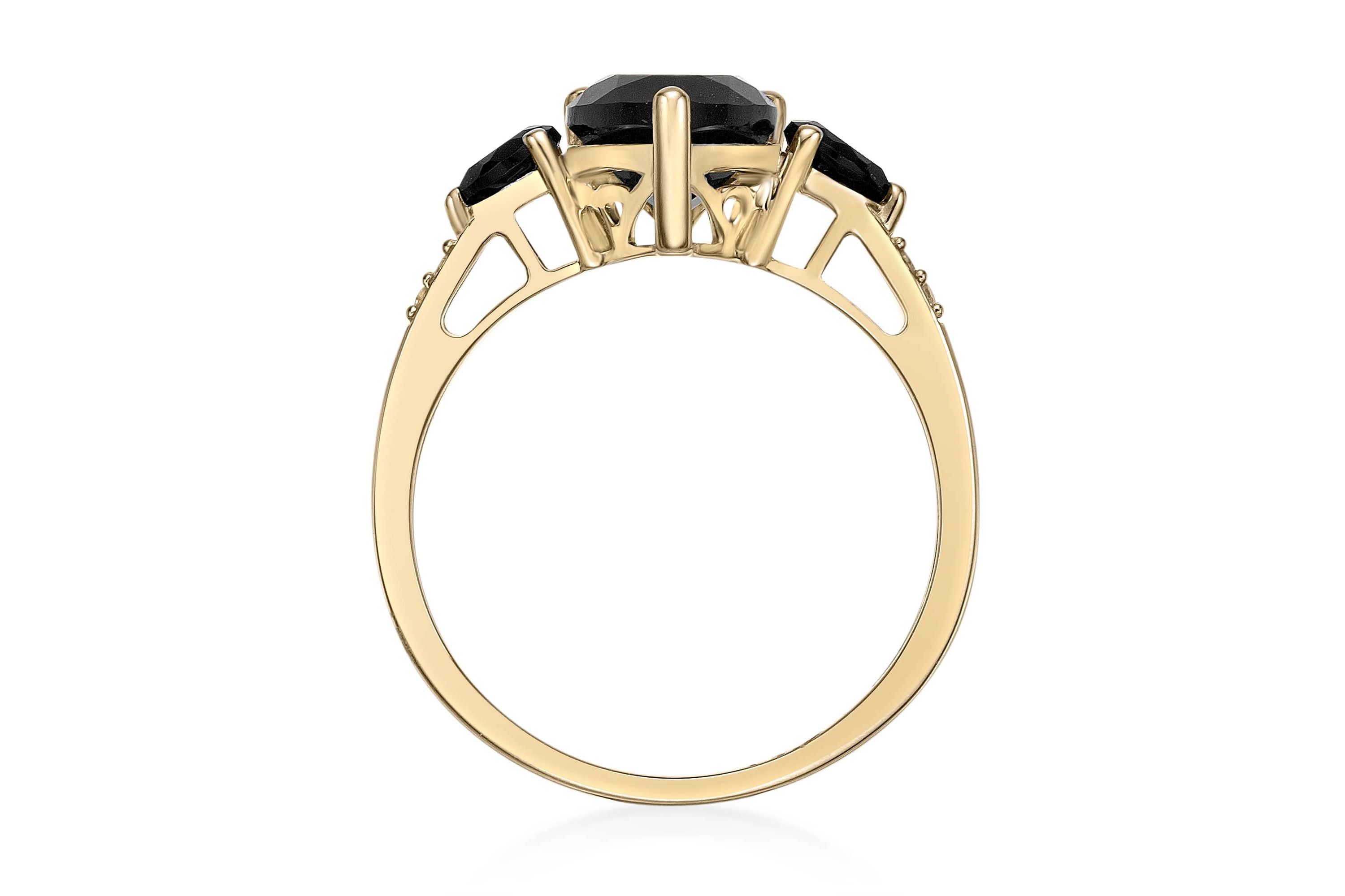 1.75 ct. t.w. Black Onyx and Diamond Accent Ring in 10K Gold